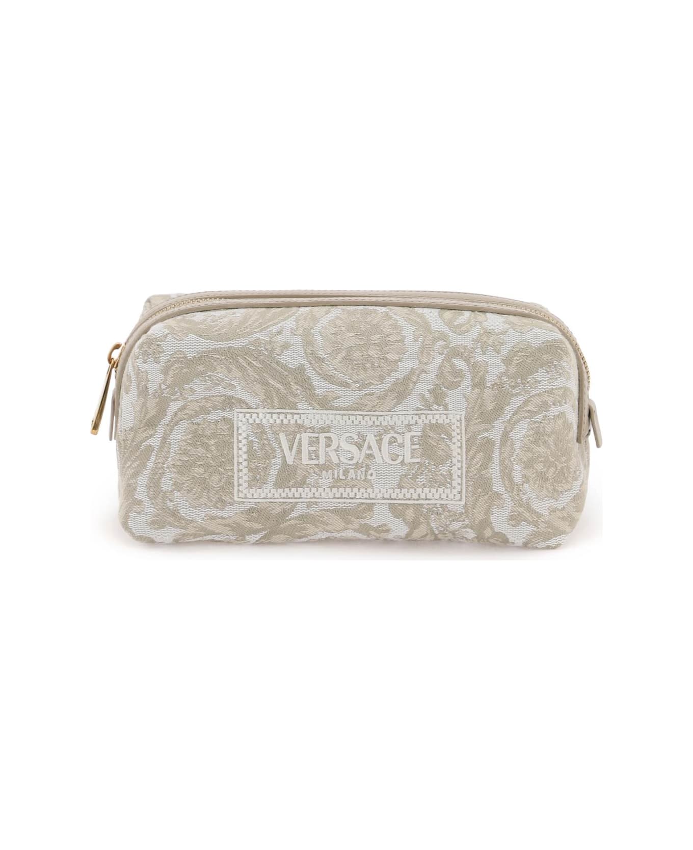 Versace Barocco Vanity Case - BEIGE BEIGE VERSACE GOLD (White) クラッチバッグ