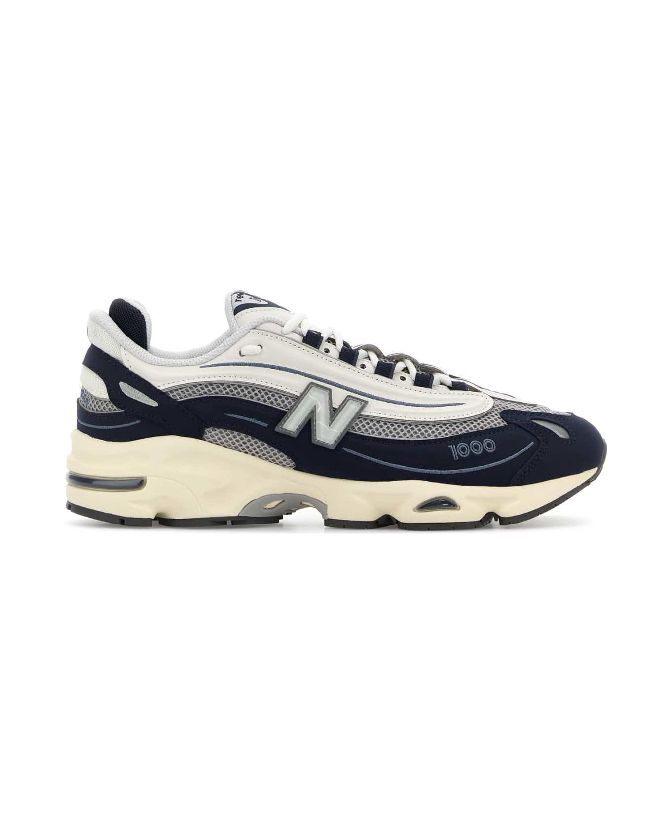 New Balance Multicolor Rubber And Mesh 1000 Sneakers - GREYBLACKWHITE