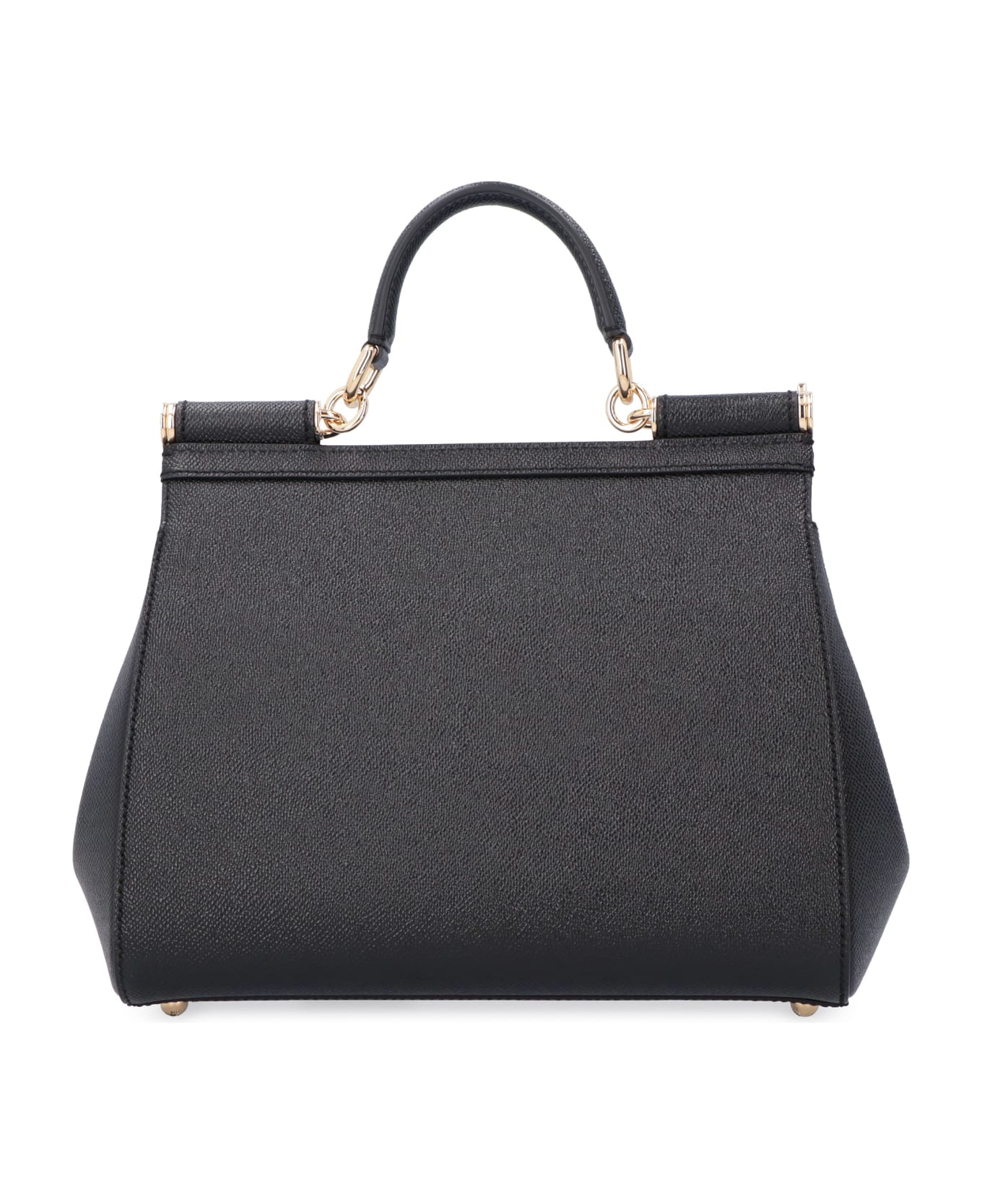 Dolce & Gabbana Sicily Leather Handbag - black