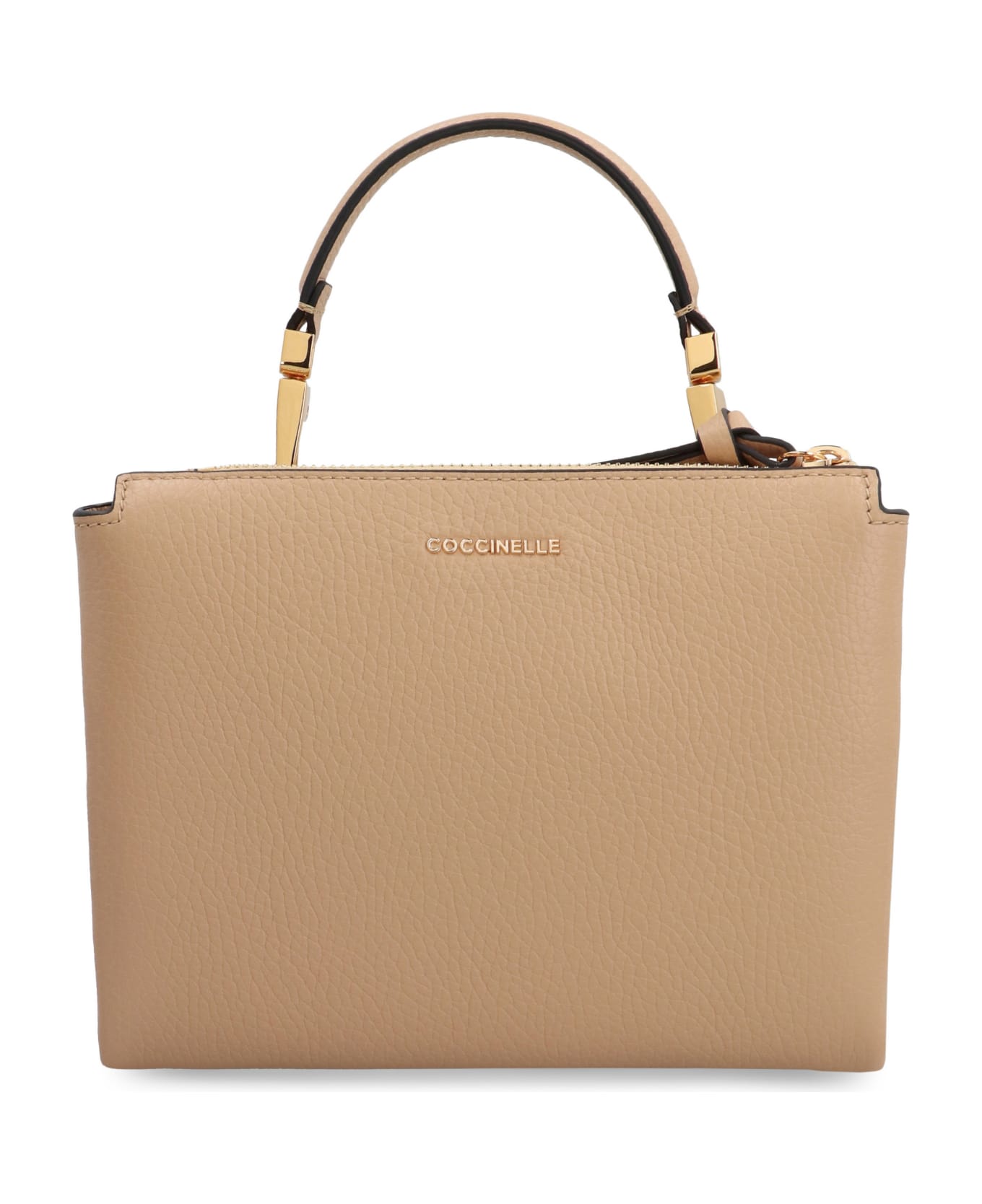 Coccinelle Arlettis Leather Handbag - Beige