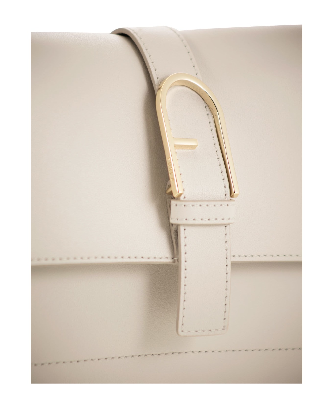 Furla Medium 'flow' Marshmallow Leather Bag - Chalk トートバッグ