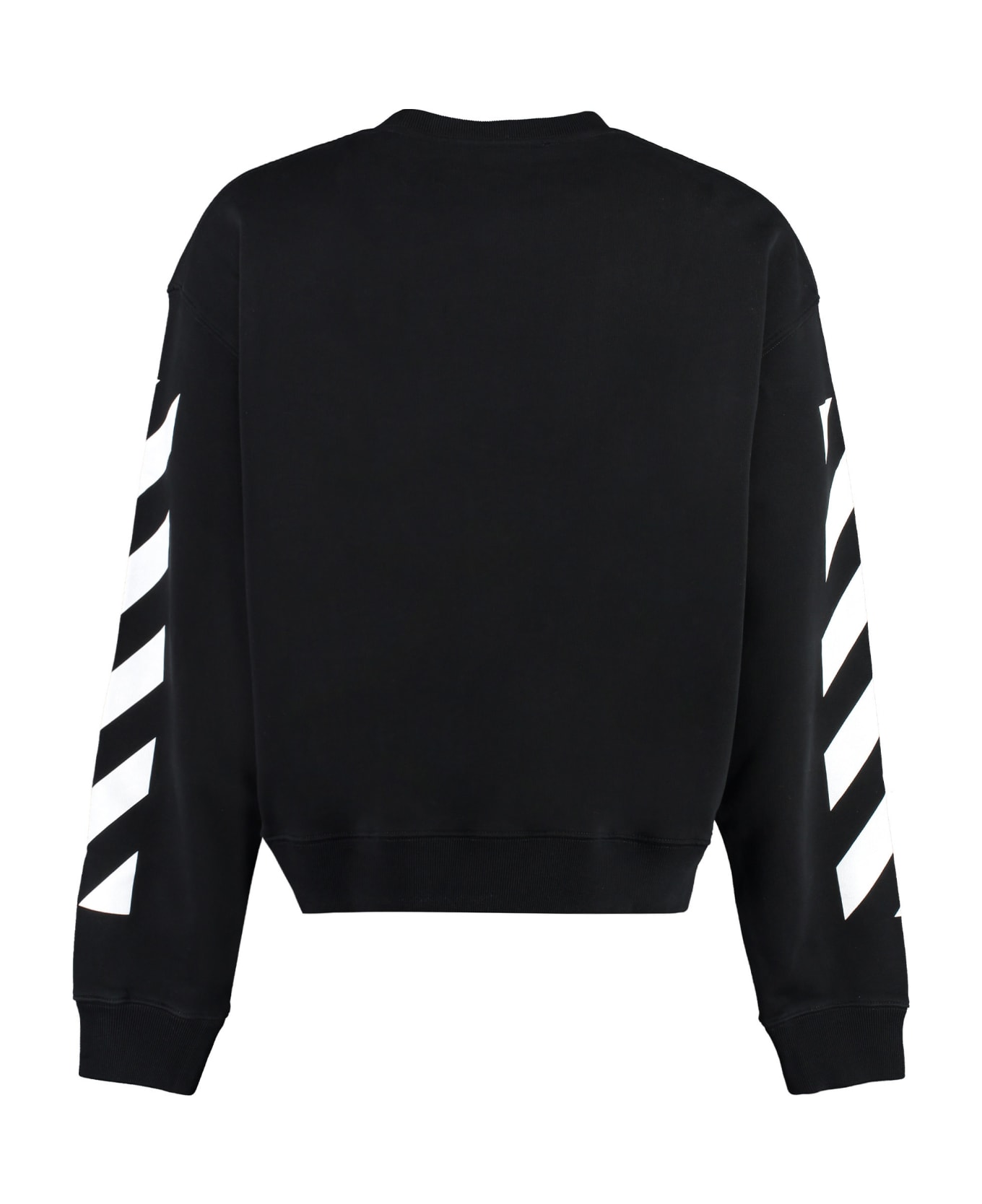 Off-White Cotton Crew-neck Sweatshirt - black