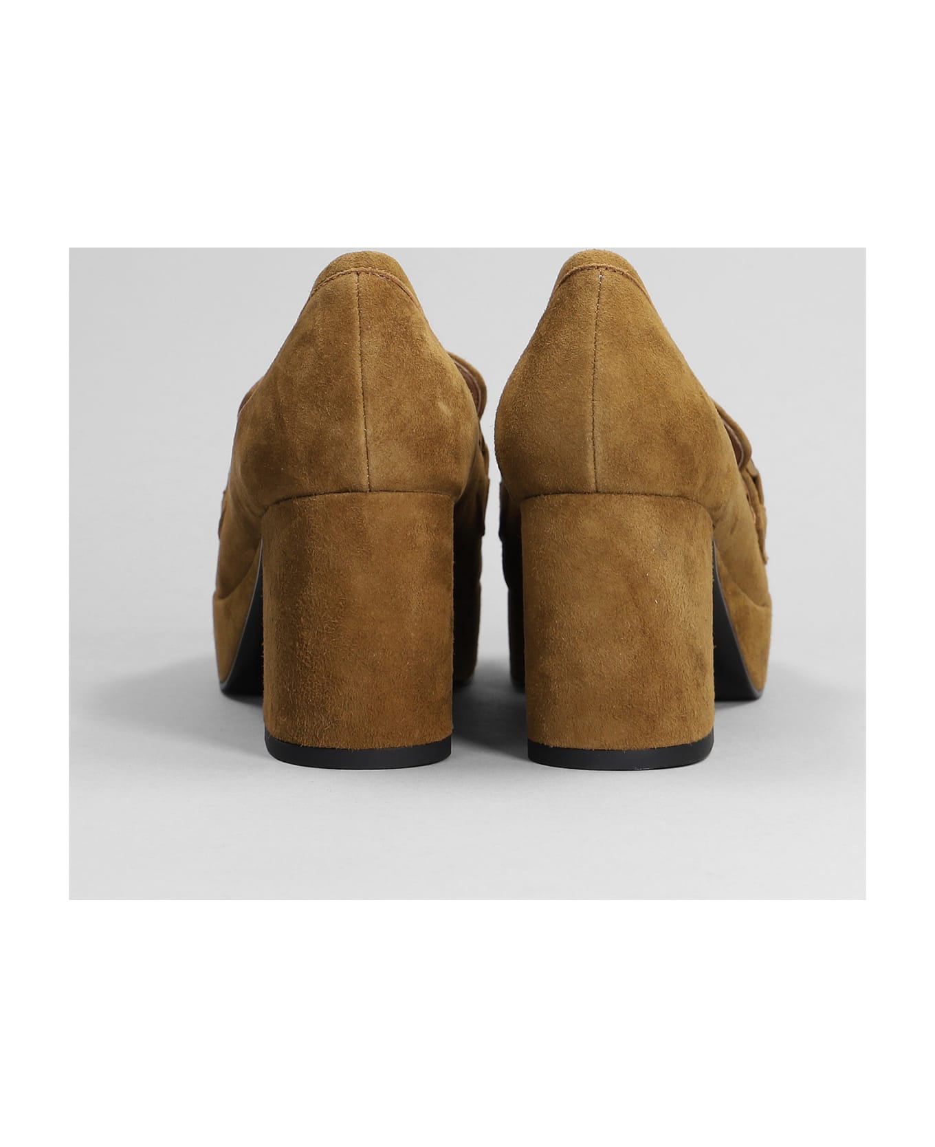 Bibi Lou Pumps In Leather Color Suede - leather color
