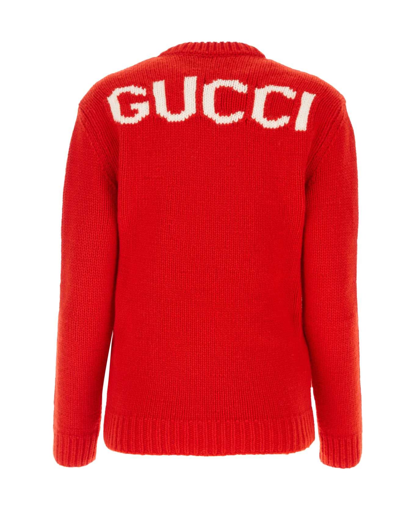 Gucci Red Wool Sweater - REDIVORY ニットウェア