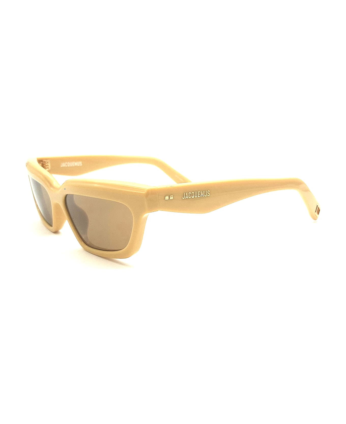 Jacquemus BAMBINO Sunglasses - Banana Matt Gold Brown