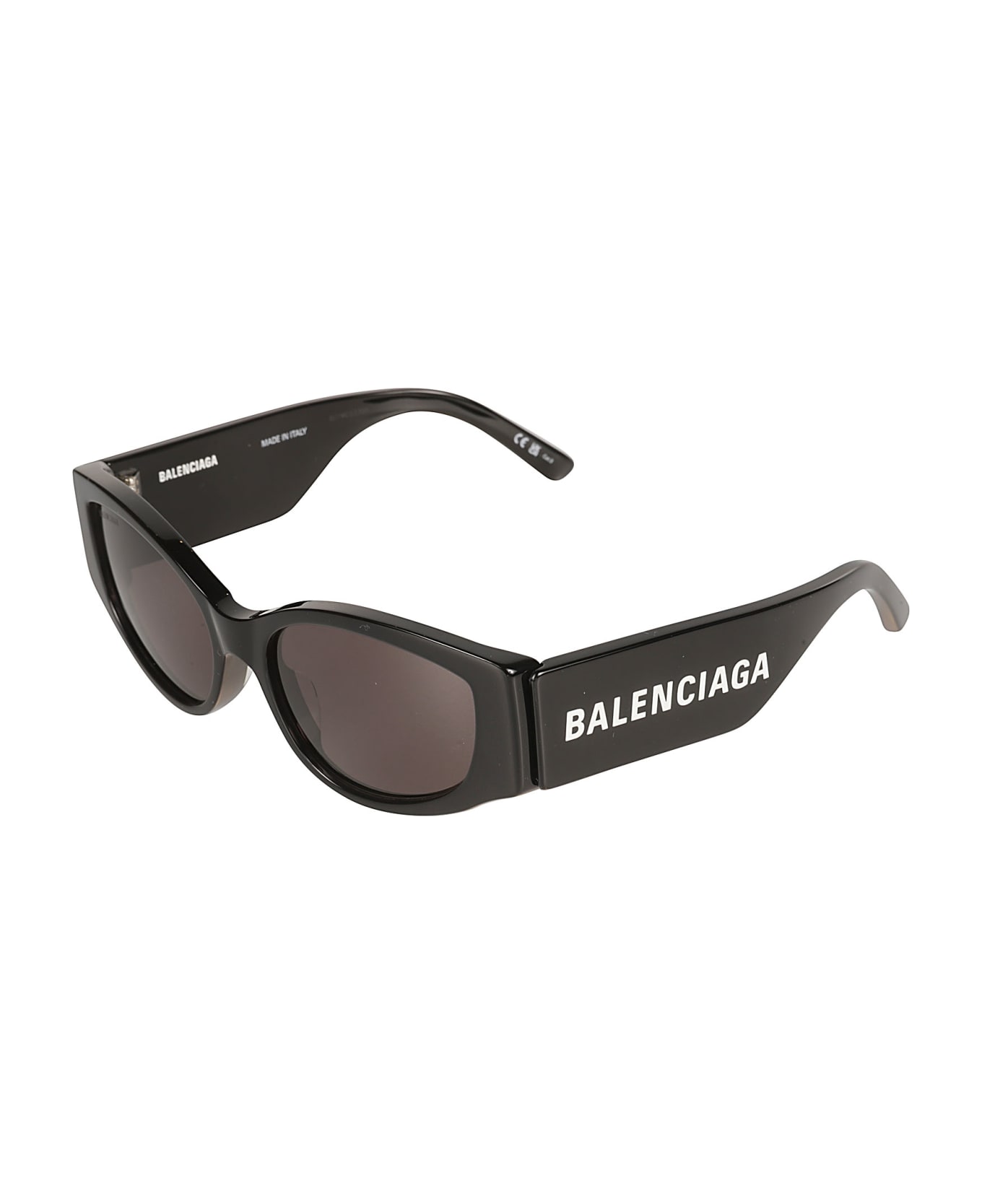 Balenciaga Eyewear Logo Sided Sunglasses - Black/Grey