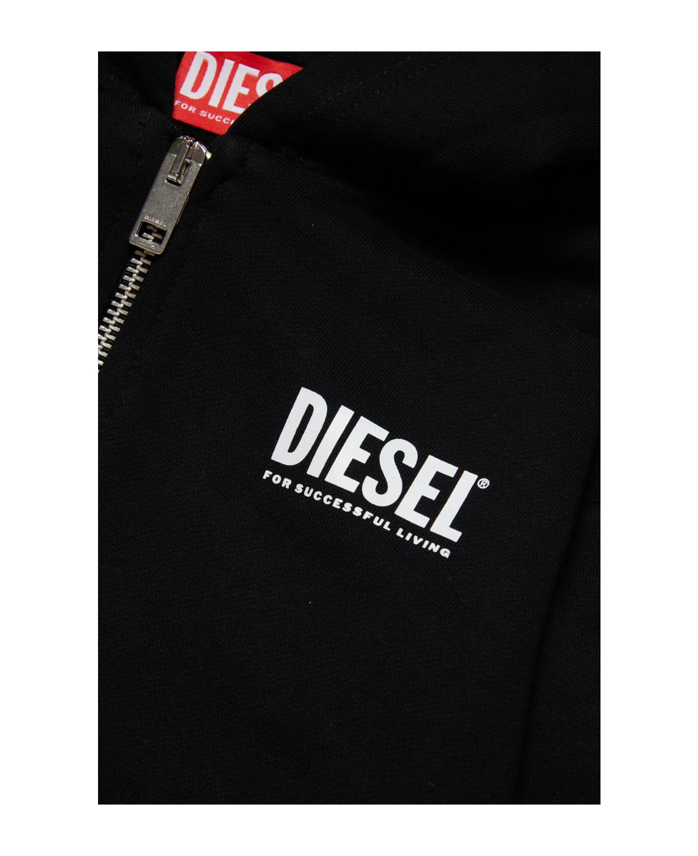 Diesel Lsteppiu Di Over Sweaters Diesel Hooded Cotton Sweatshirt With Zip And Logo