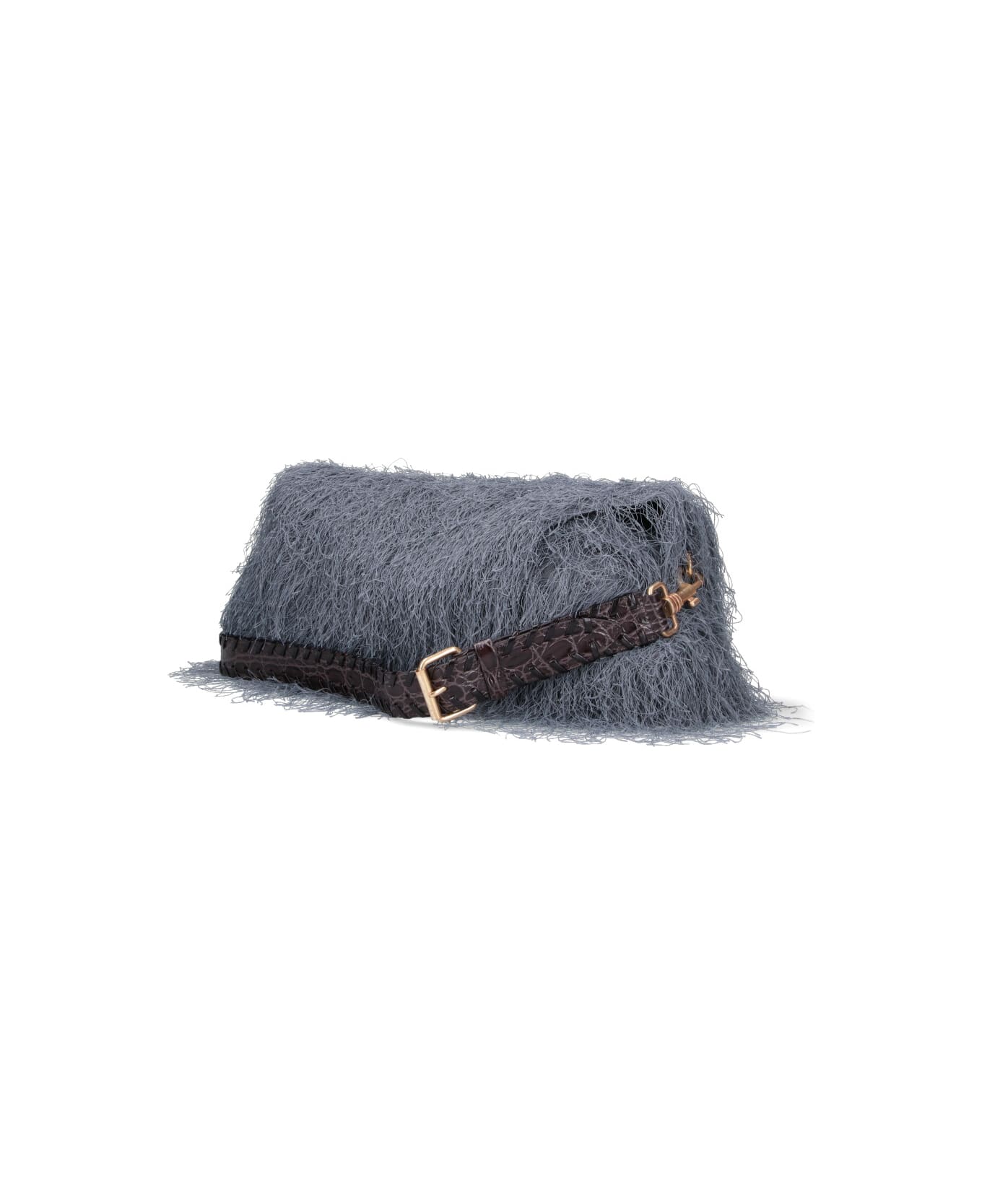 Dries Van Noten Fringed Shoulder Bag - Gray