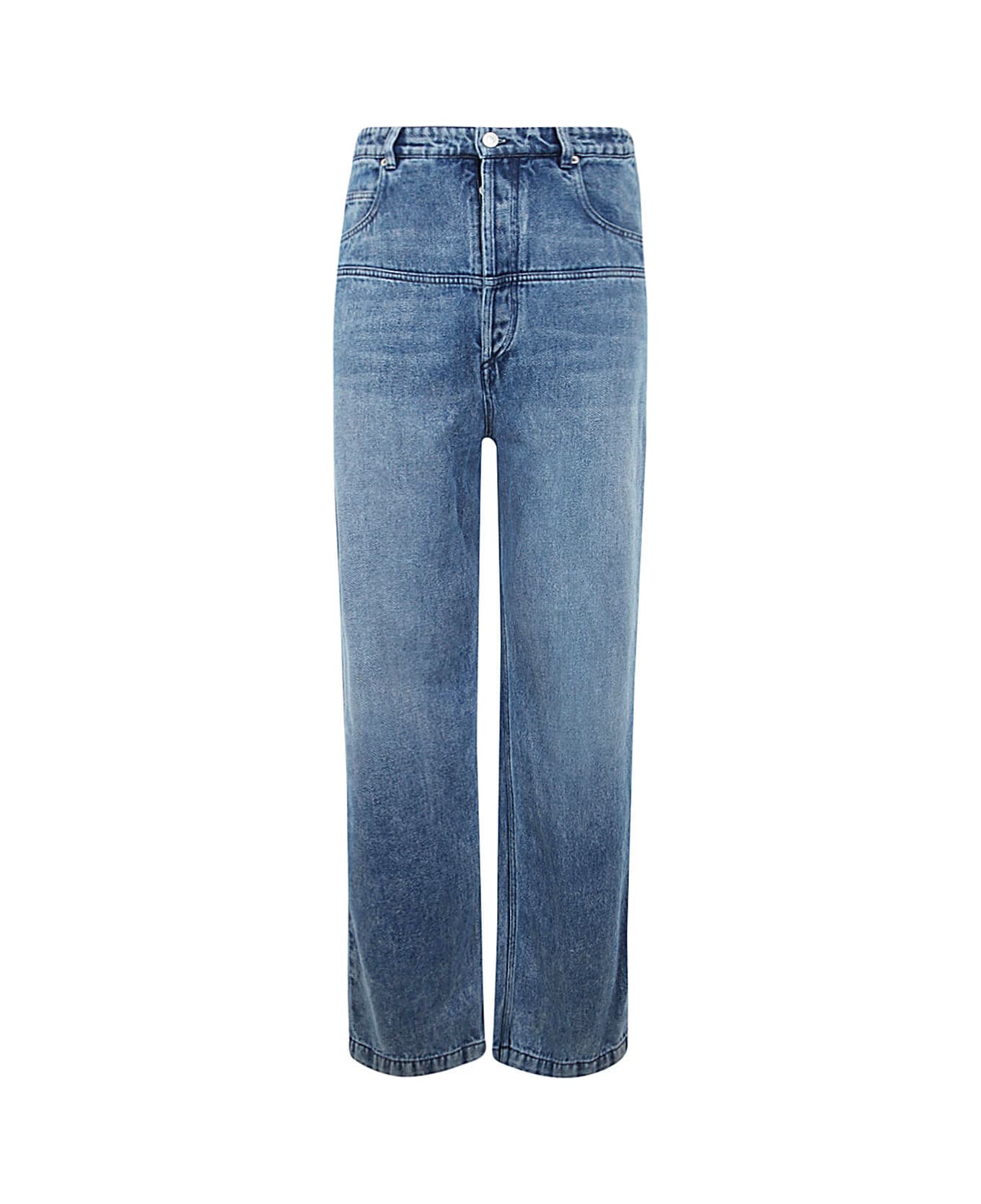 Isabel Marant Keren Mid-rise Wide-leg Jeans - Lu Light Blue