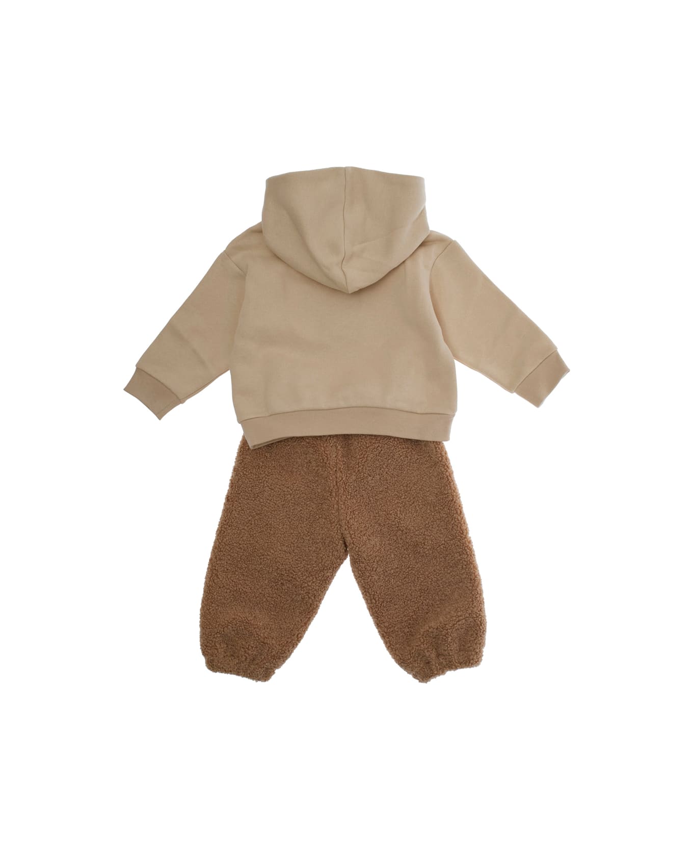 Il Gufo Brown Suit With Embroidery On The Front In Cotton Baby - Brown