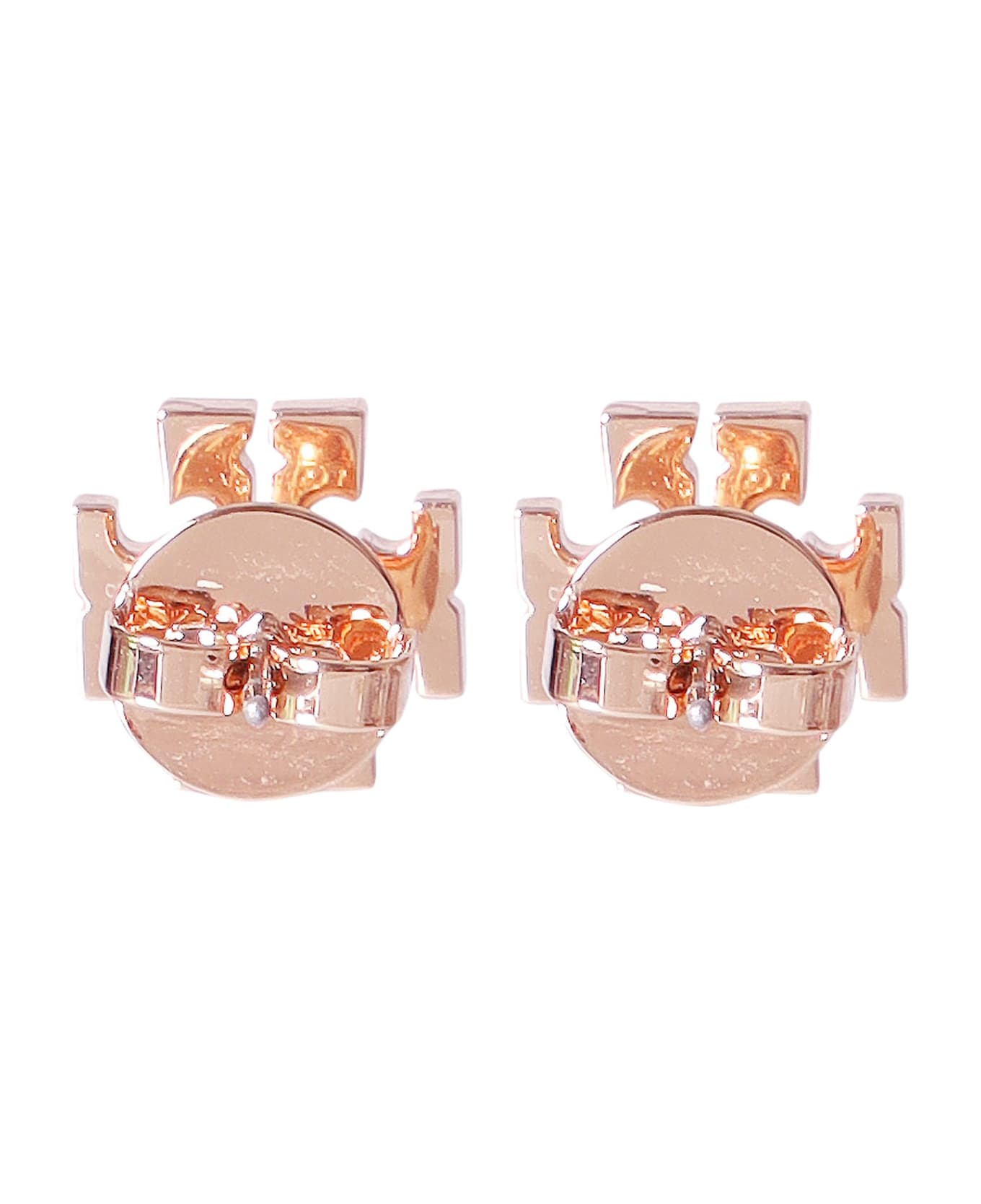 Tory Burch Crystal Logo Earrings - Rose gold/crystal