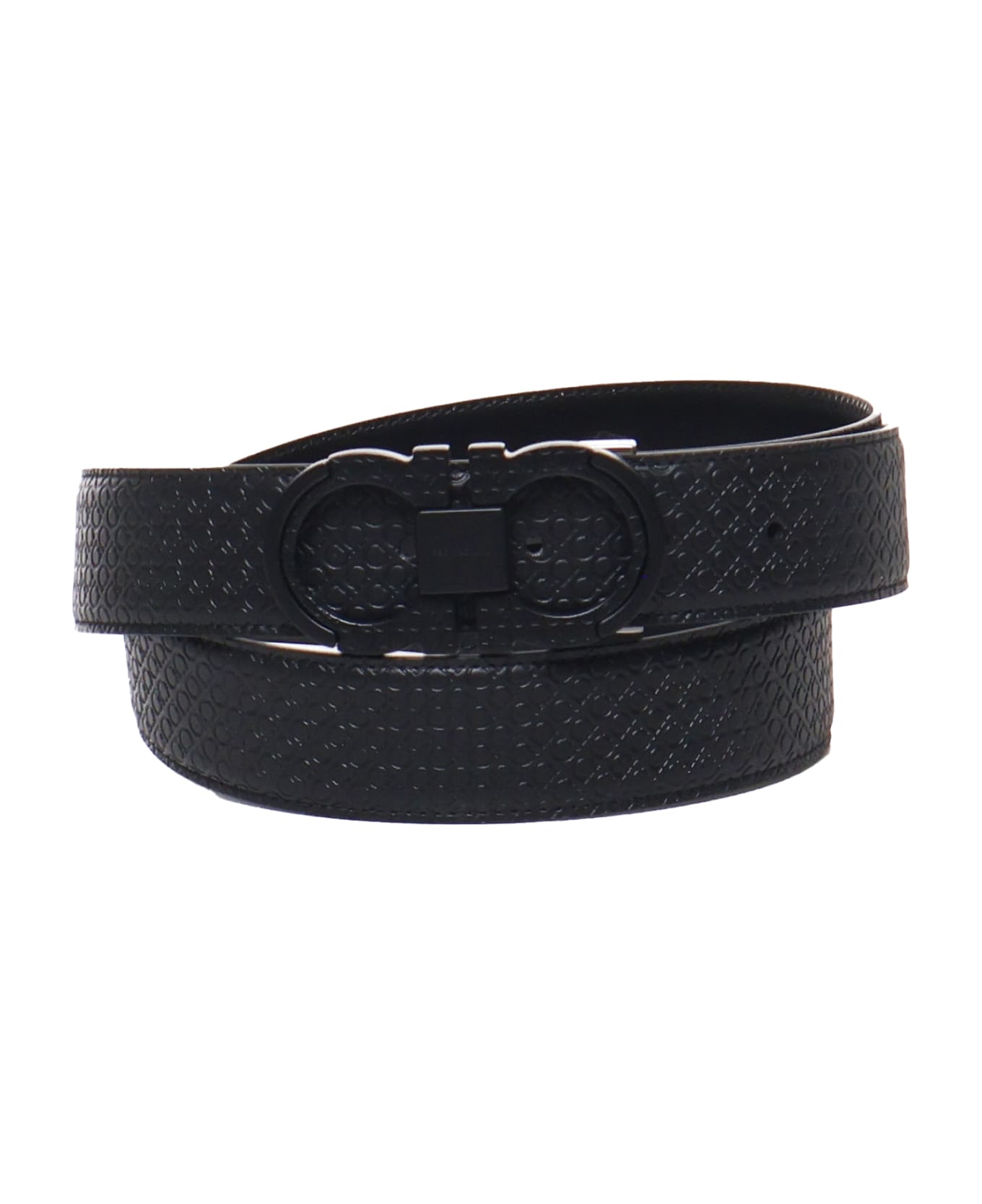 Ferragamo Gancini Belt Reversible - Black