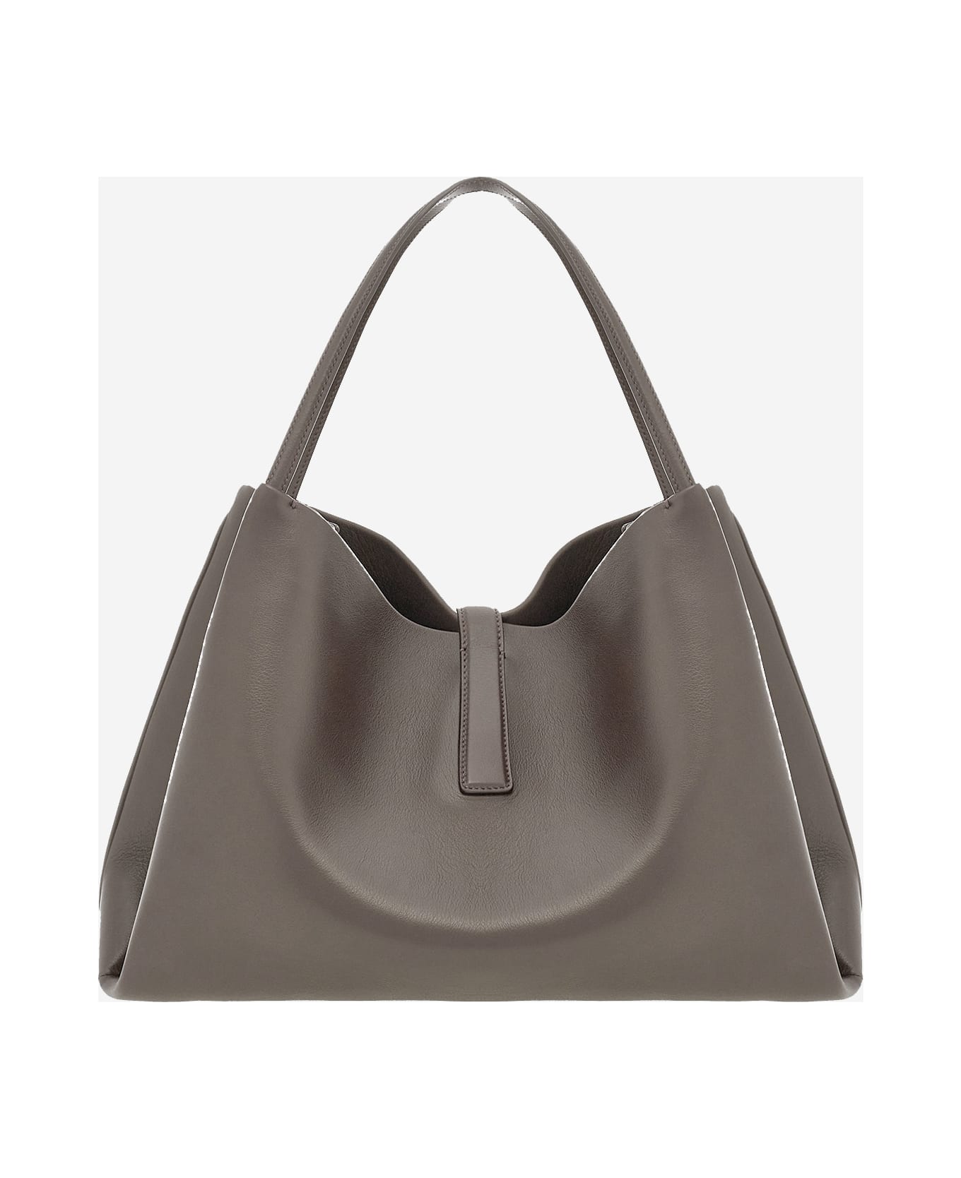 Ferragamo Leather Shoulder Bag - Khaki