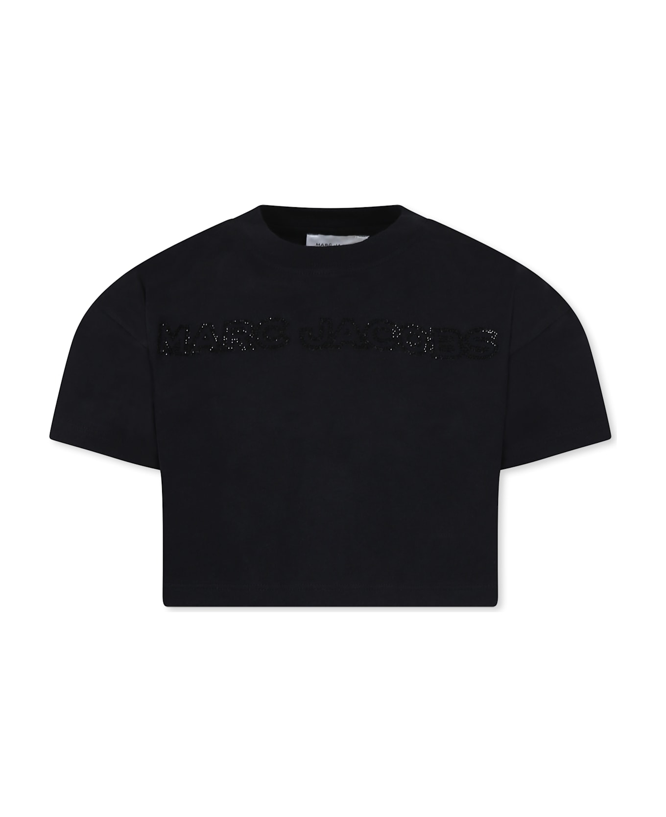 Marc Jacobs Black T-shirt For Girl With Logo - Black