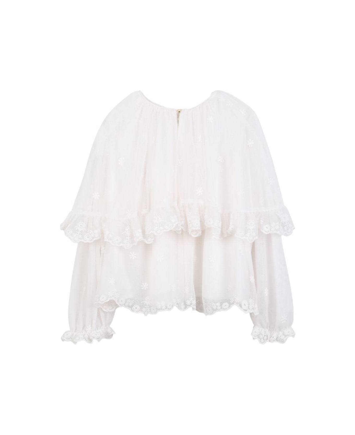 Chloé Kids Ruffled Blouse - White