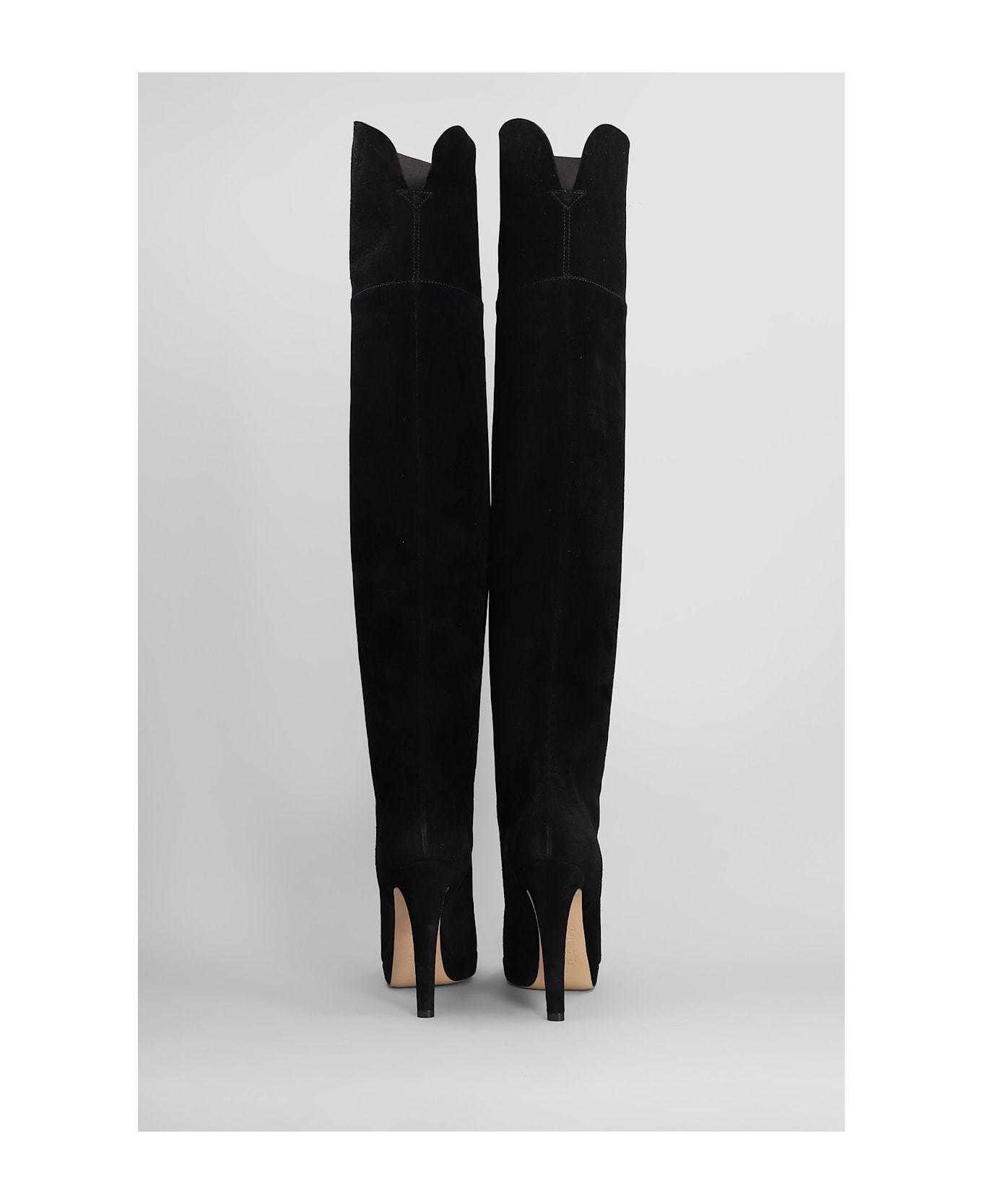 Casadei High Heels Boots In Black Suede - black