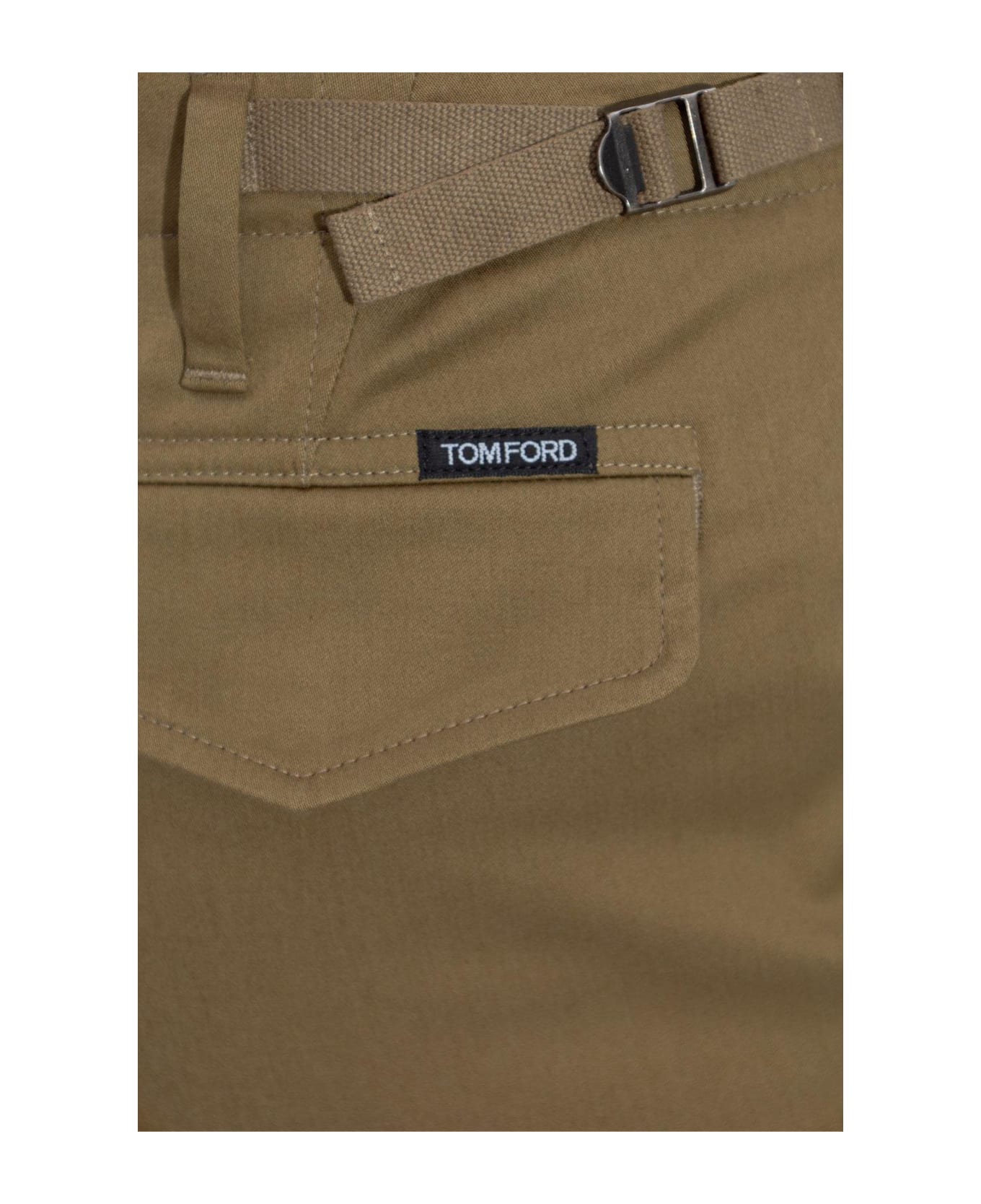 Tom Ford Logo Patch Cargo Pants - Green
