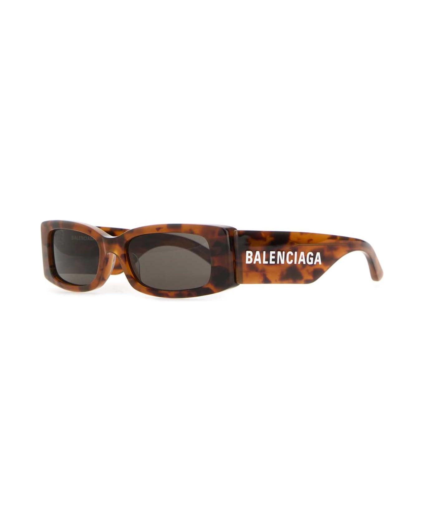 Balenciaga Printed Acetate Max Rectangle Sunglasses - STRETCHHAVANA