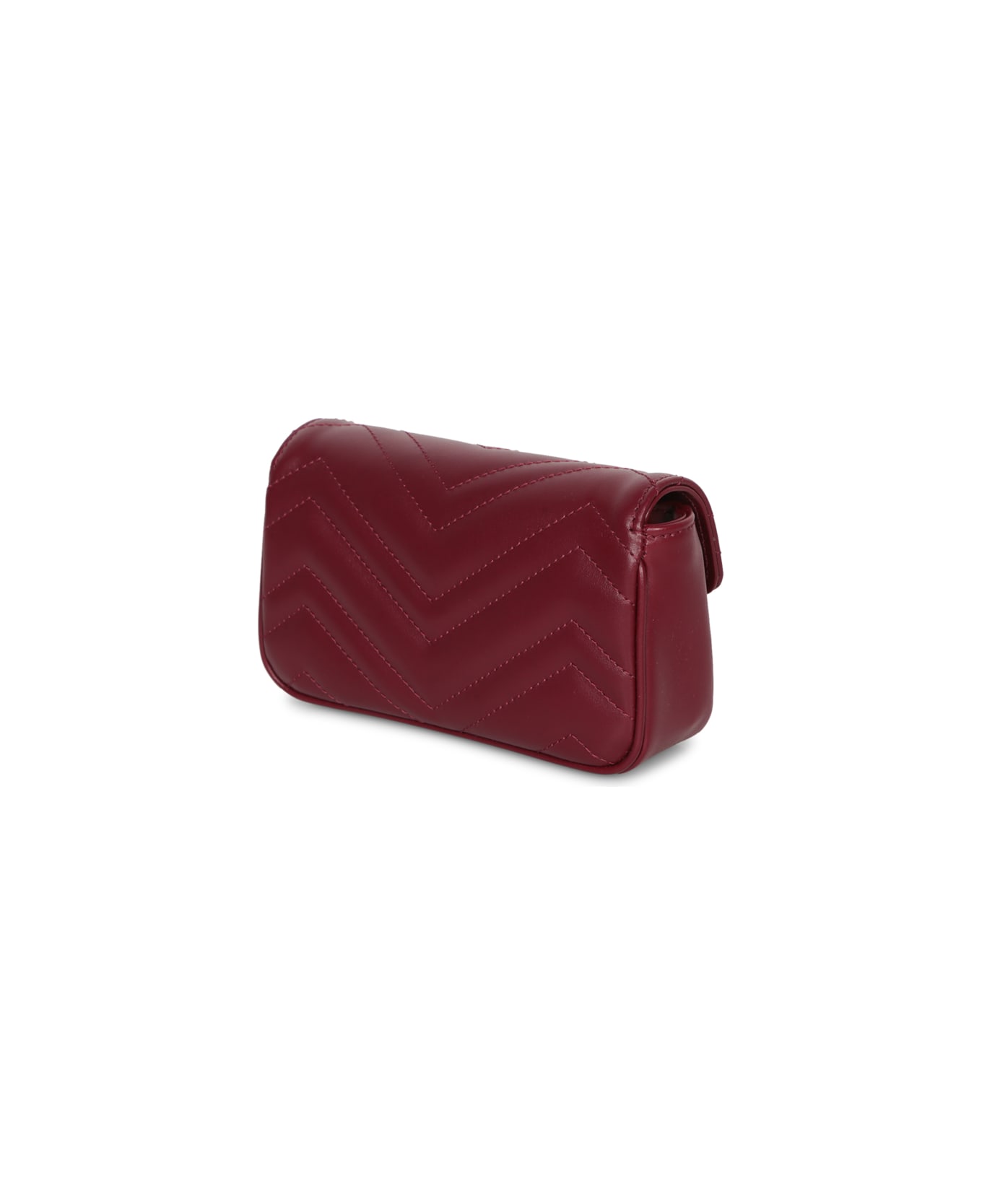 Gucci Gg Marmont Supermini Leather Bag In Red - Red