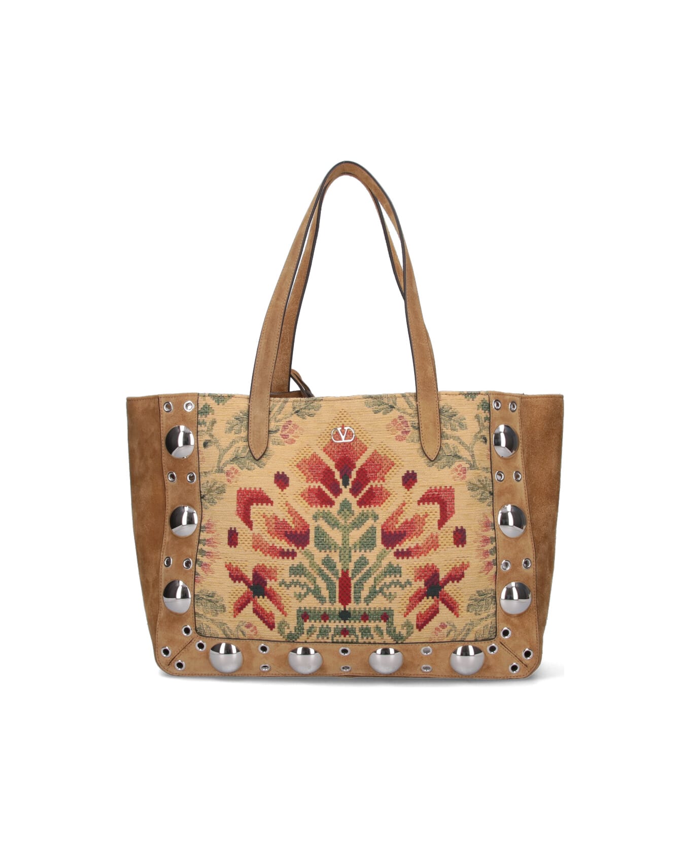 Valentino Garavani Medium Tote Bag "nellcôte" - Brown