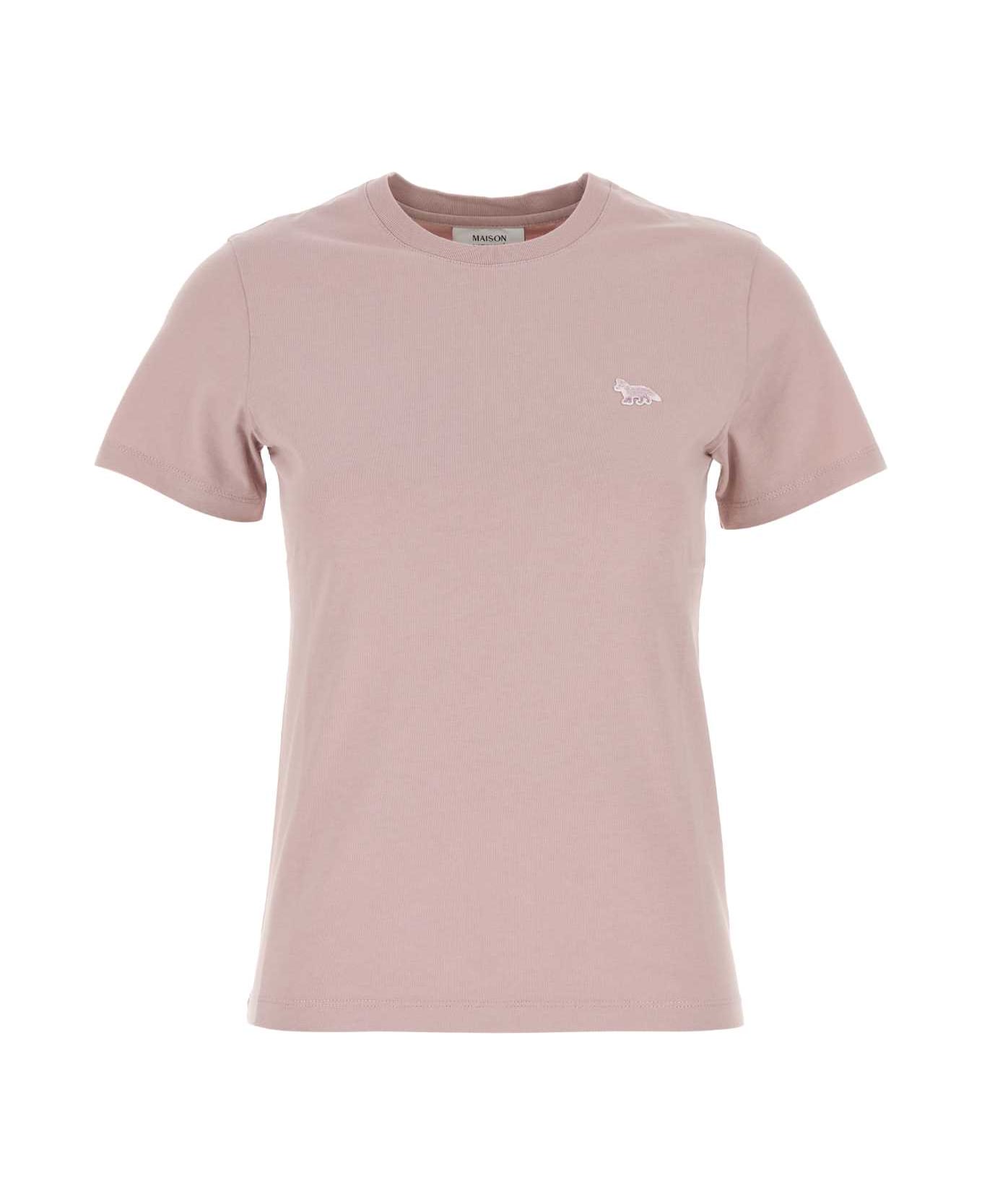 Maison Kitsuné Pink Cotton T-shirt - SNAPDRAGON