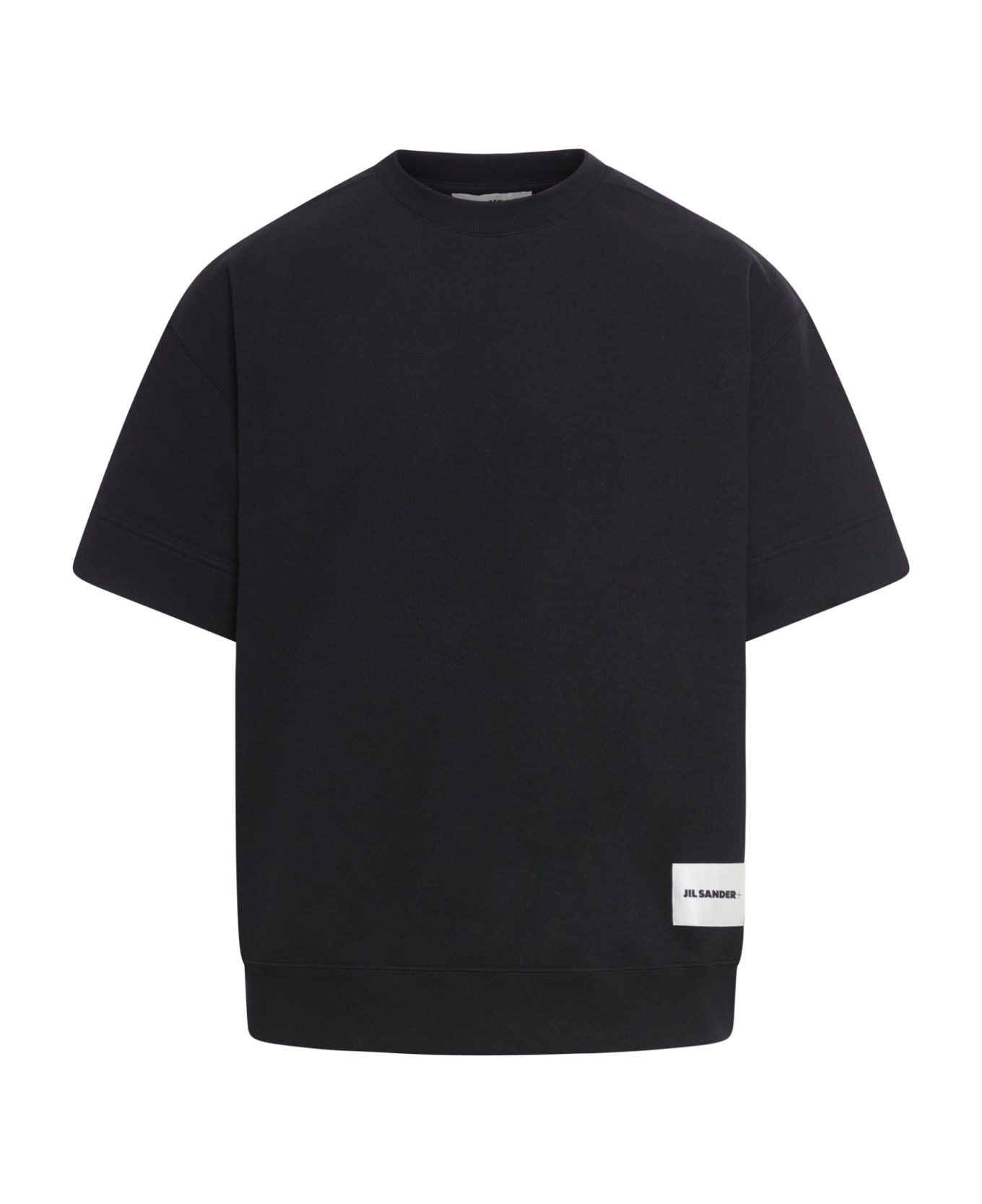 Jil Sander Crew Neck Short Sleeves Sweatshirt - Black