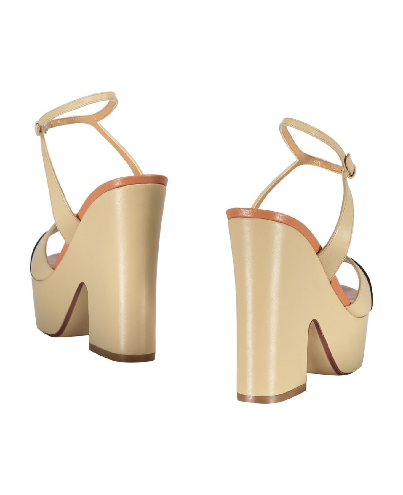 Francesco Russo Leather Sandals - Beige サンダル