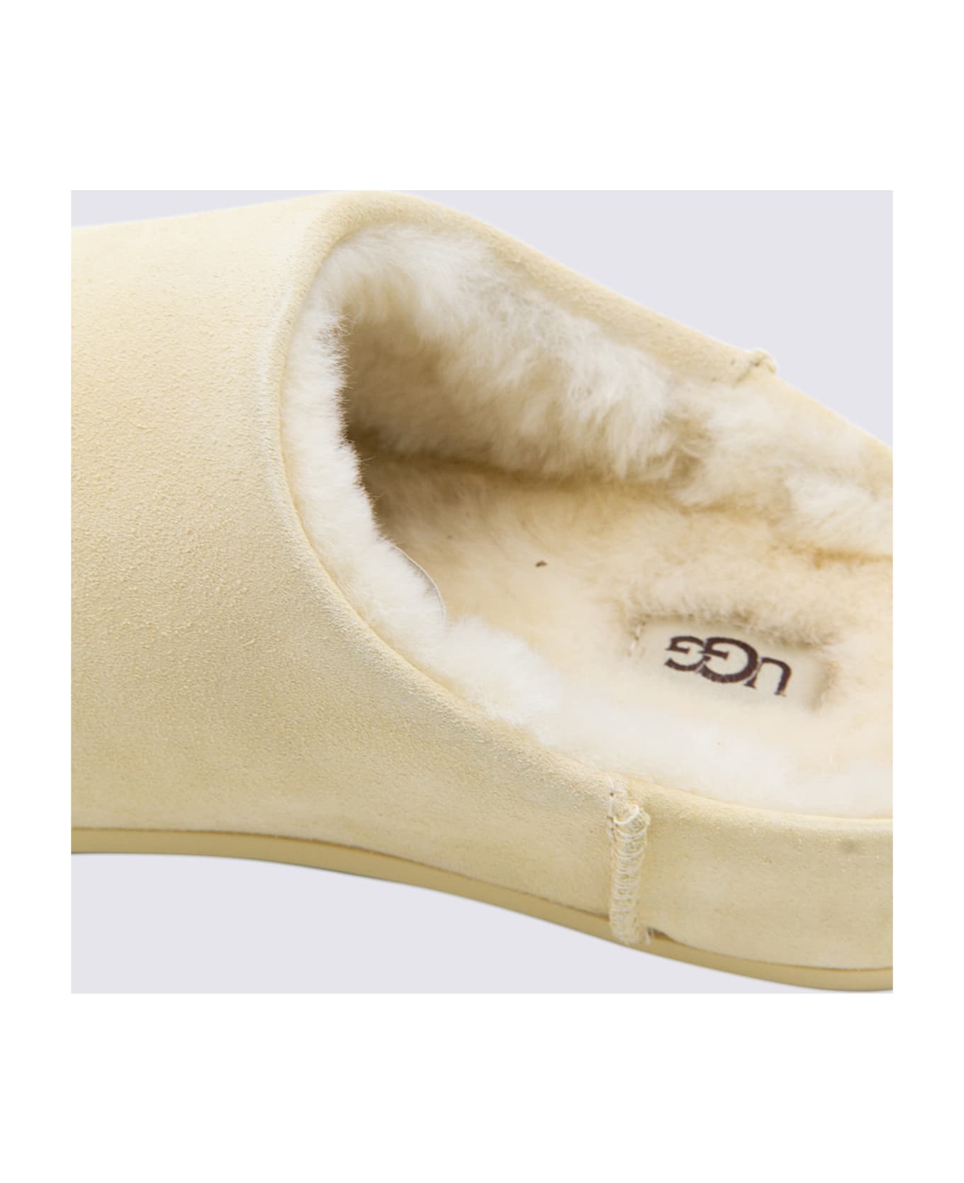 UGG Light Beige Elea Slip On Flats - PALE BUTTERCUP