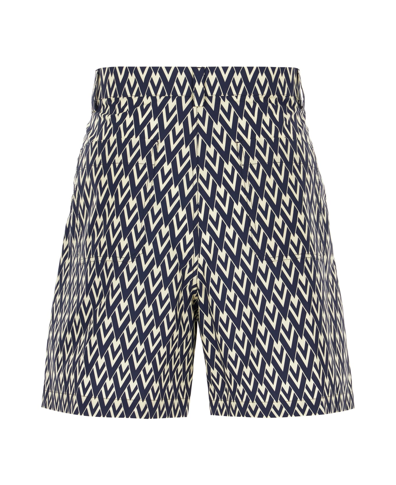 Valentino Garavani Printed Cotton Bermuda Shorts - BLU BIANCO