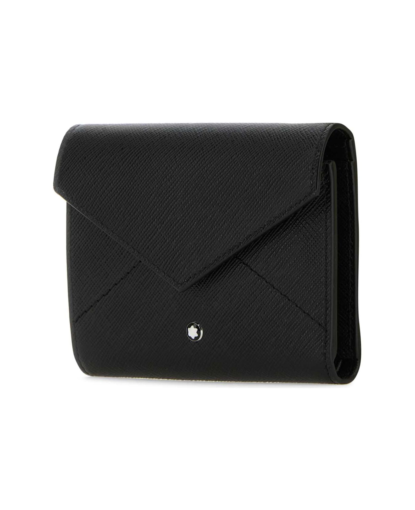 Montblanc Black Leather Trio Sartorial Wallet - BLACK