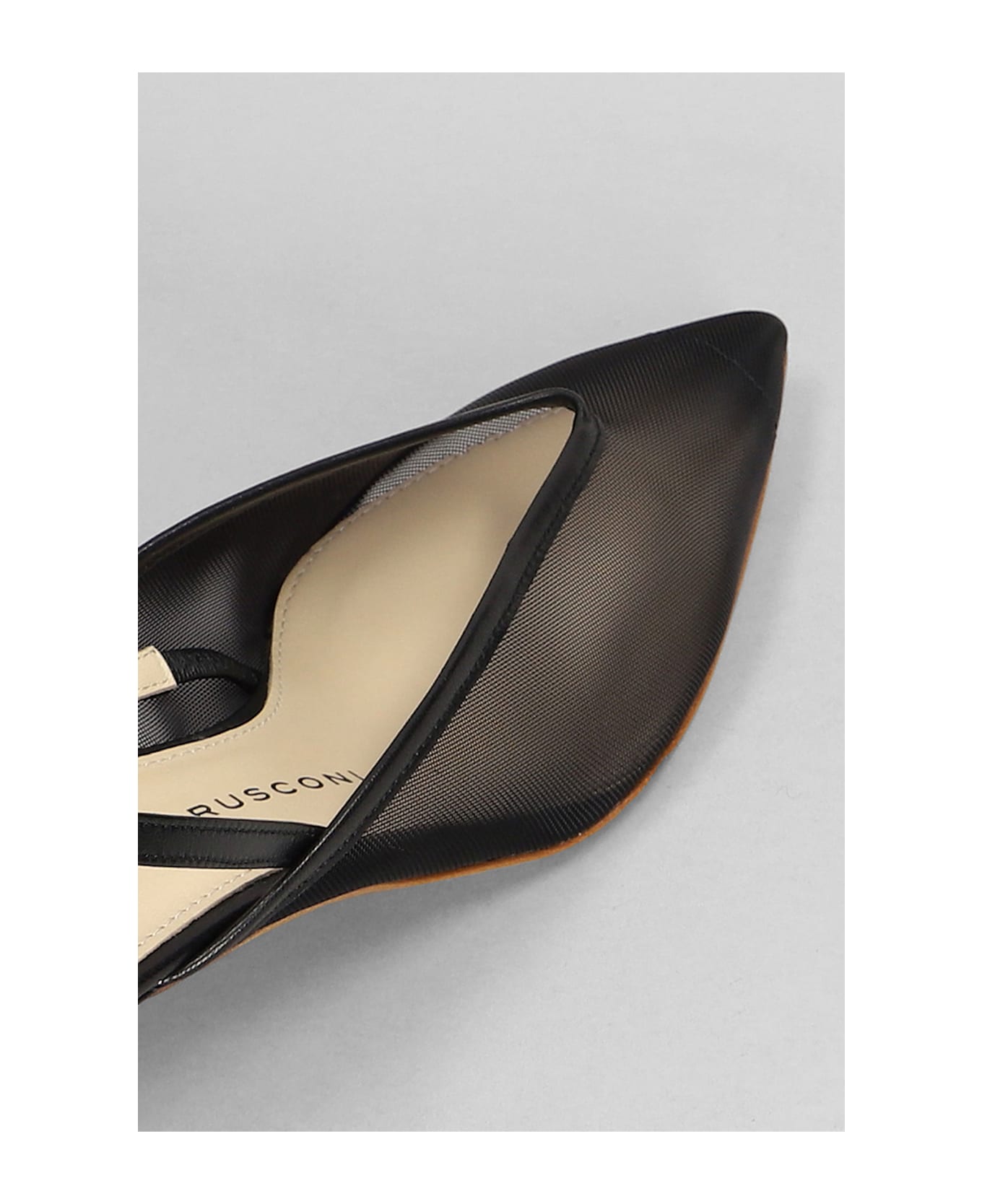 Fabio Rusconi Pumps In Black Leather And Fabric - black