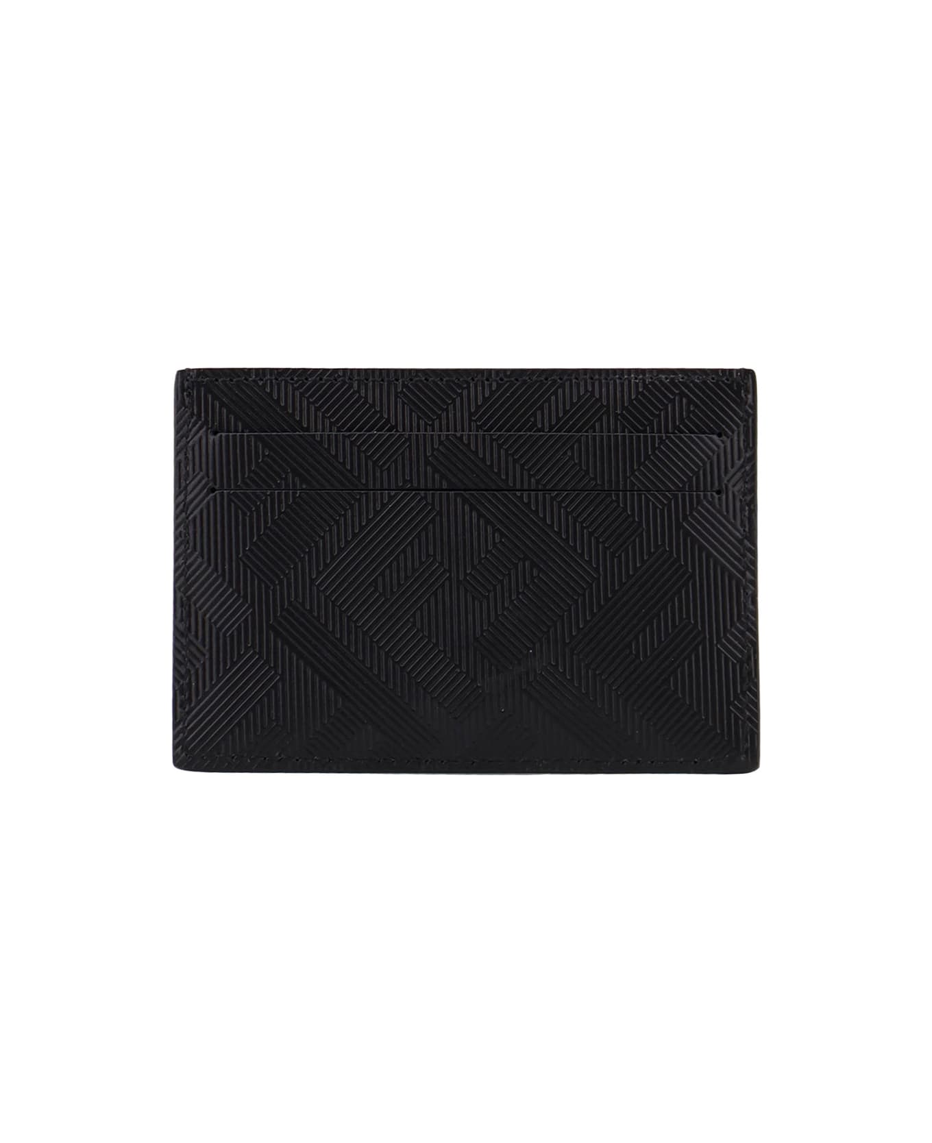 Fendi Leather Cardholder With Ff Motif - NEROPALLADIO