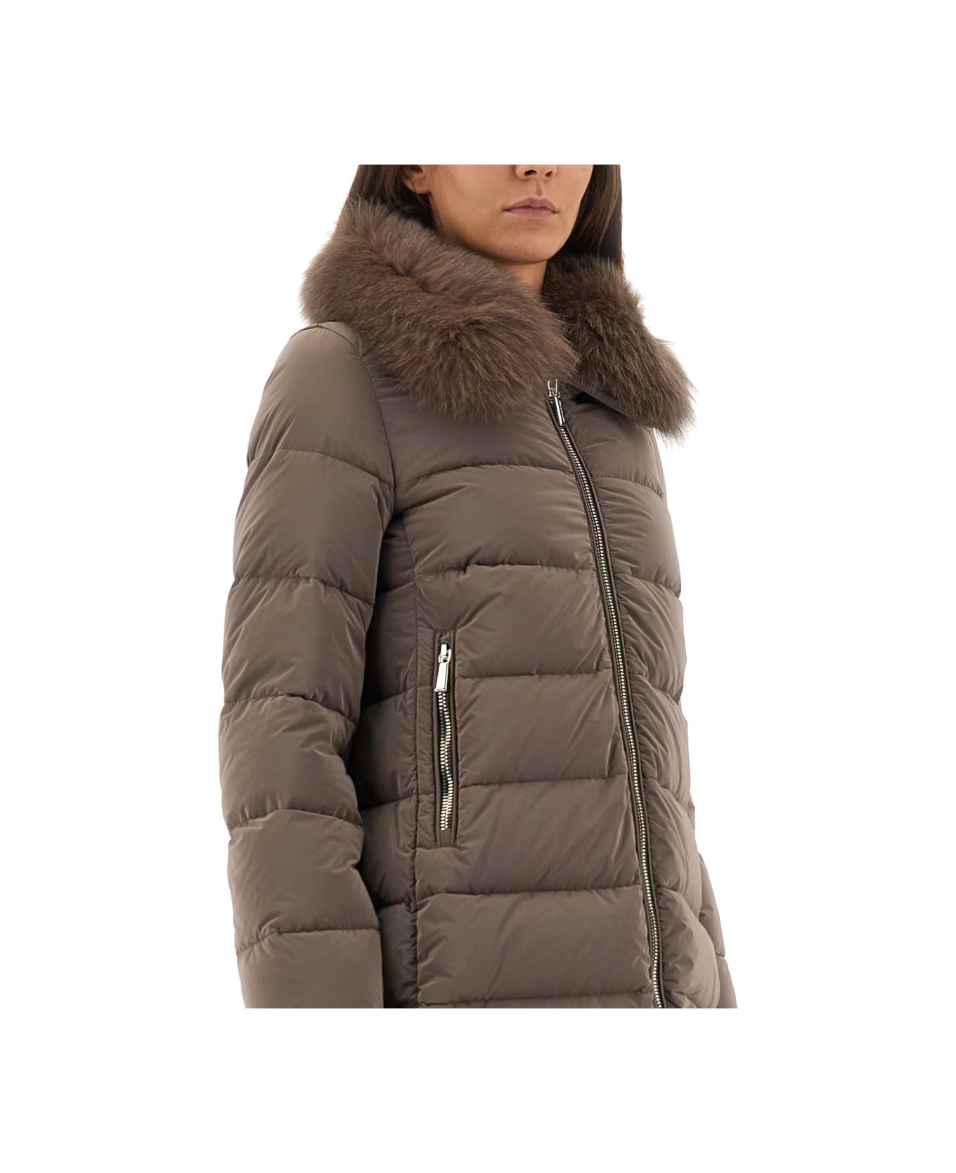 Moorer Padded Jacket "dorado" - BROWN