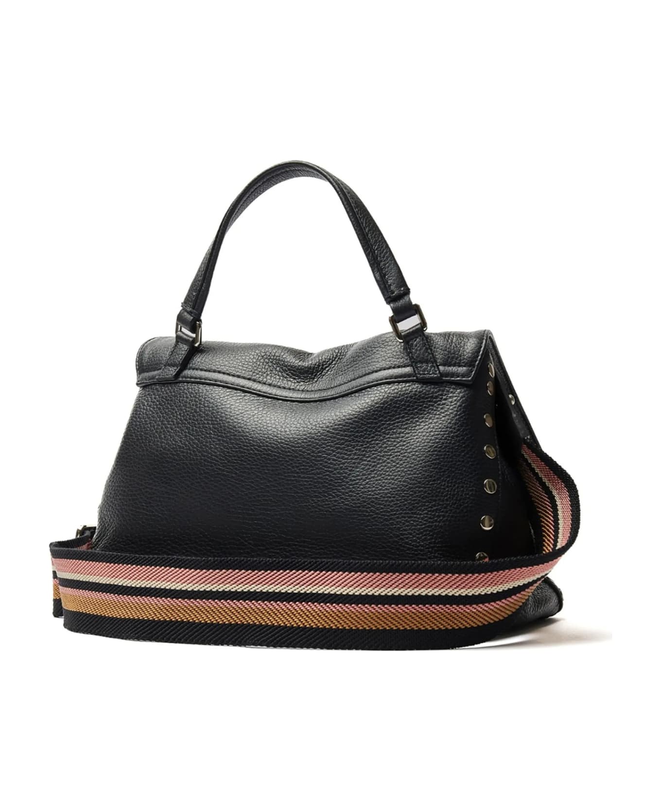 Zanellato Postina Daily Day Leather Bag With Shoulder Strap - NERO