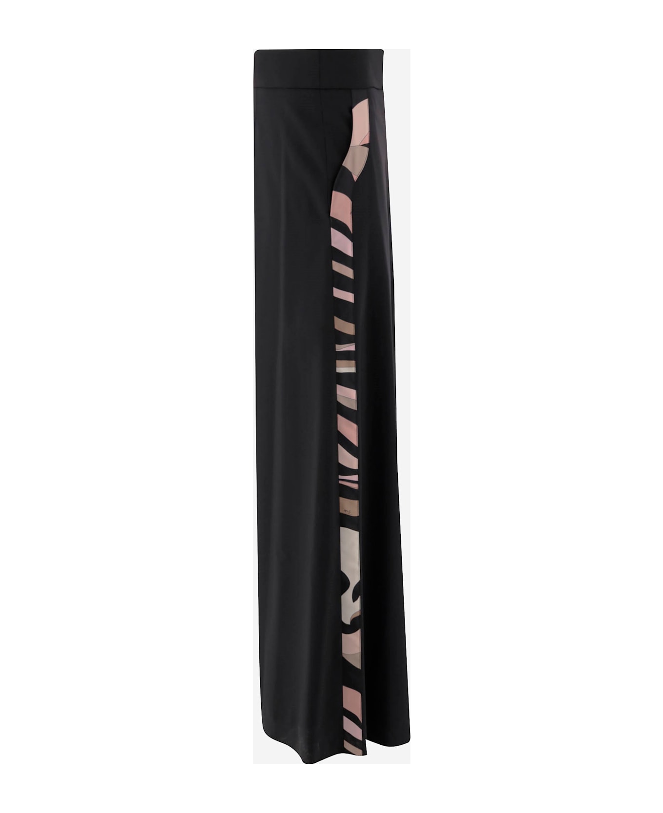 Pucci Pantaloni A Palazzo In Misto Lana - Black
