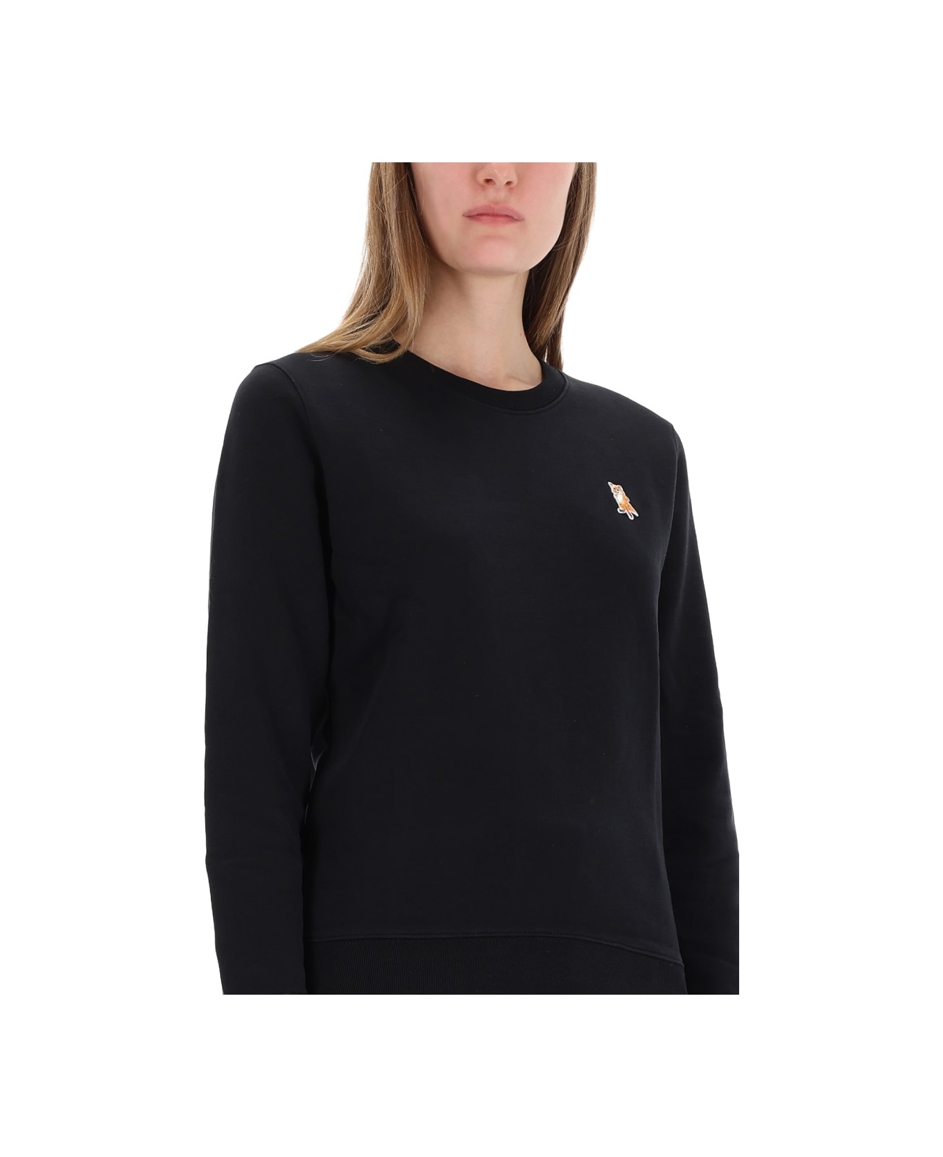 Maison Kitsuné "lady Fox" Sweatshirt - BLACK