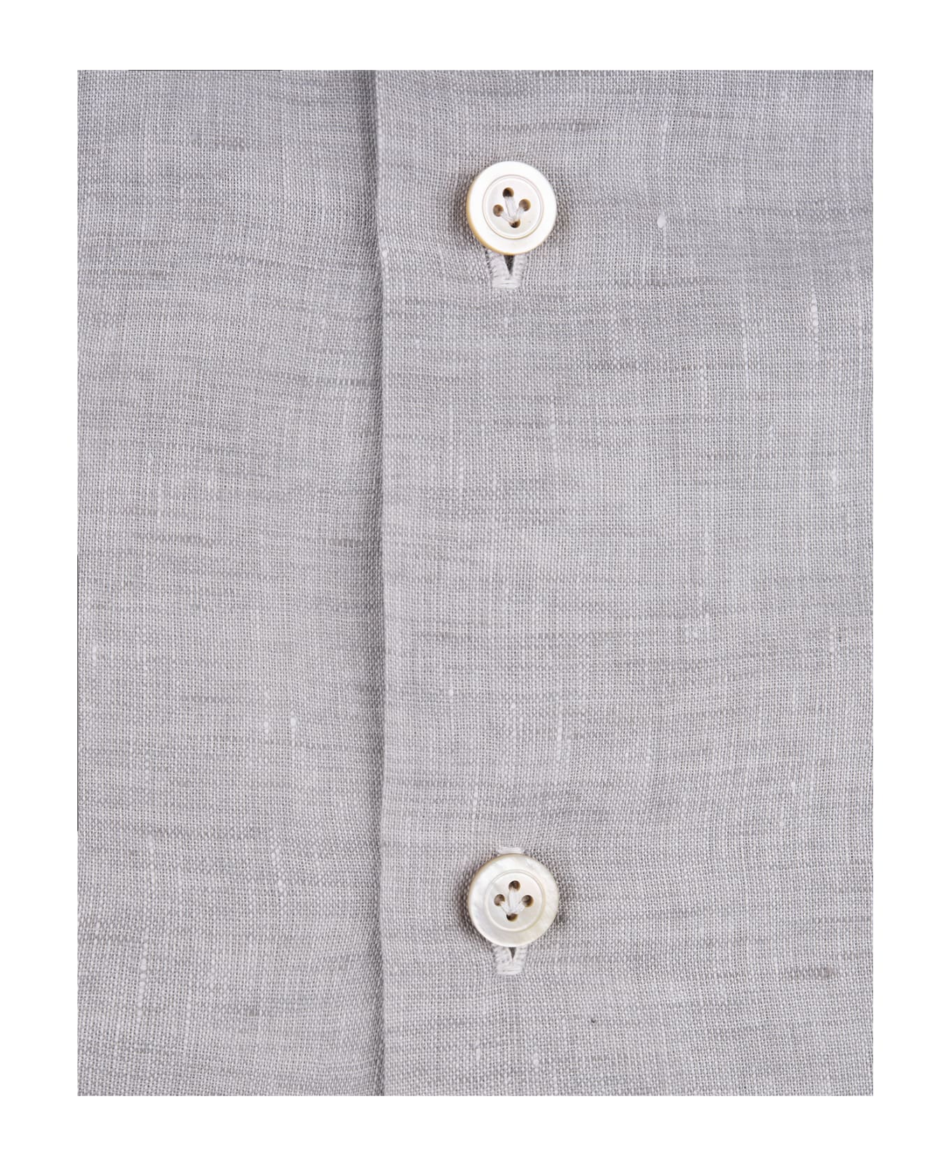 Kiton Grey Linen Shirt - Grigio