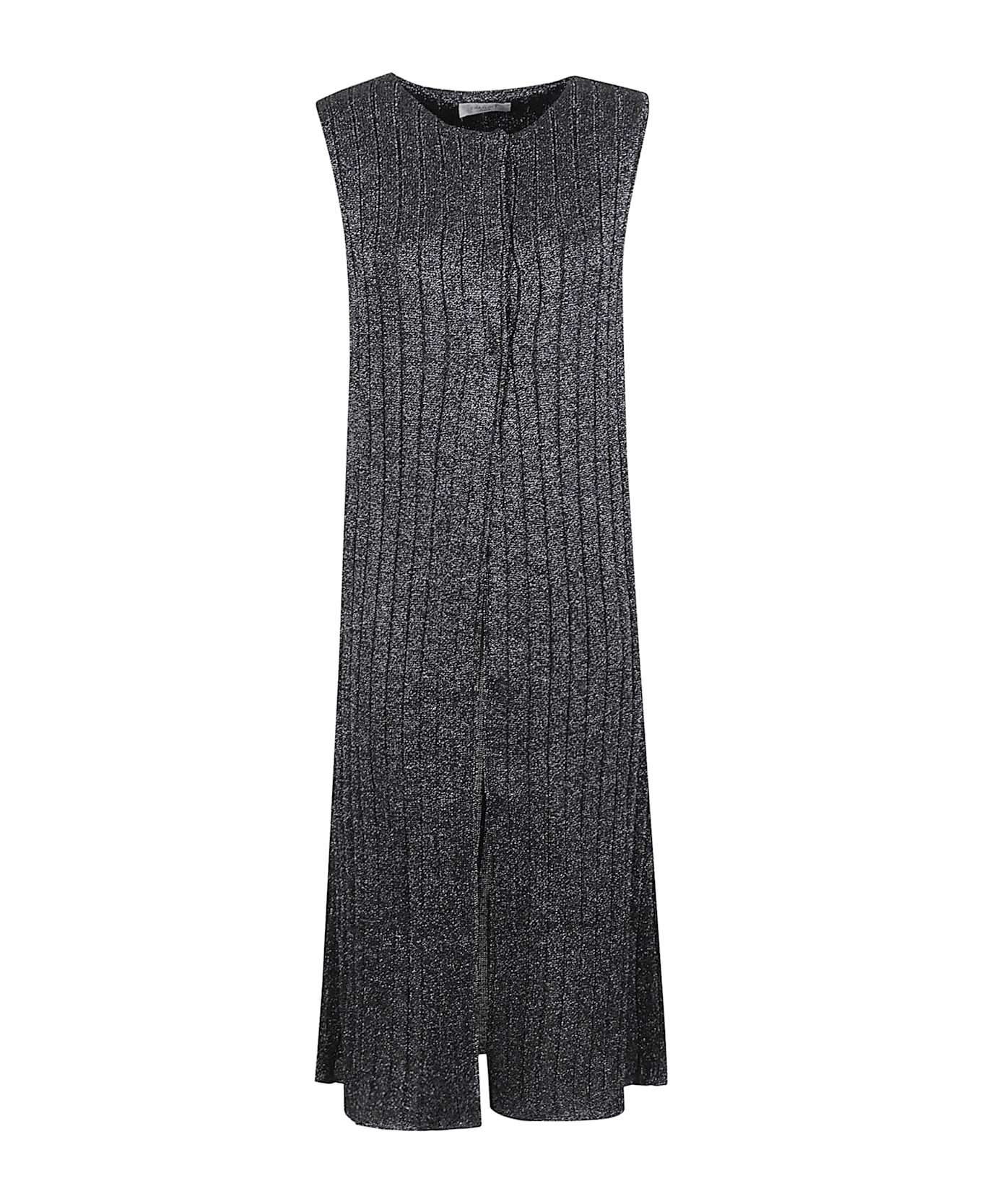 Charlott Gilet Lana Lurex - Grigio