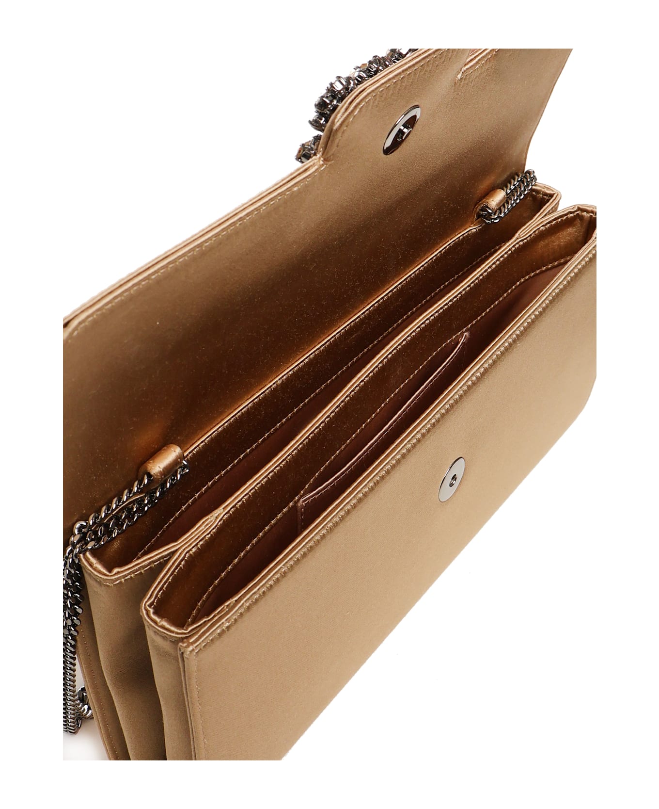 Roger Vivier Efflorescence Satin Clutch Bag - Beige