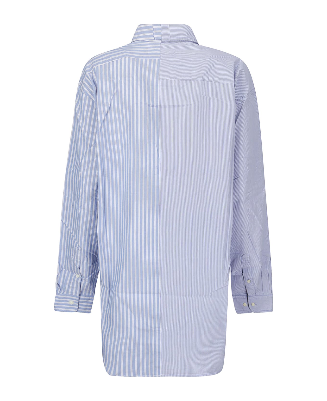 E.L.V. DENIM Diana Shirt - MULTI BLUE/WHITE