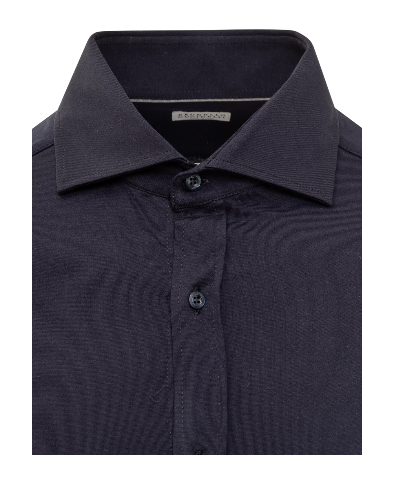 Brunello Cucinelli Cotton Jersey Shirt - COBALTO