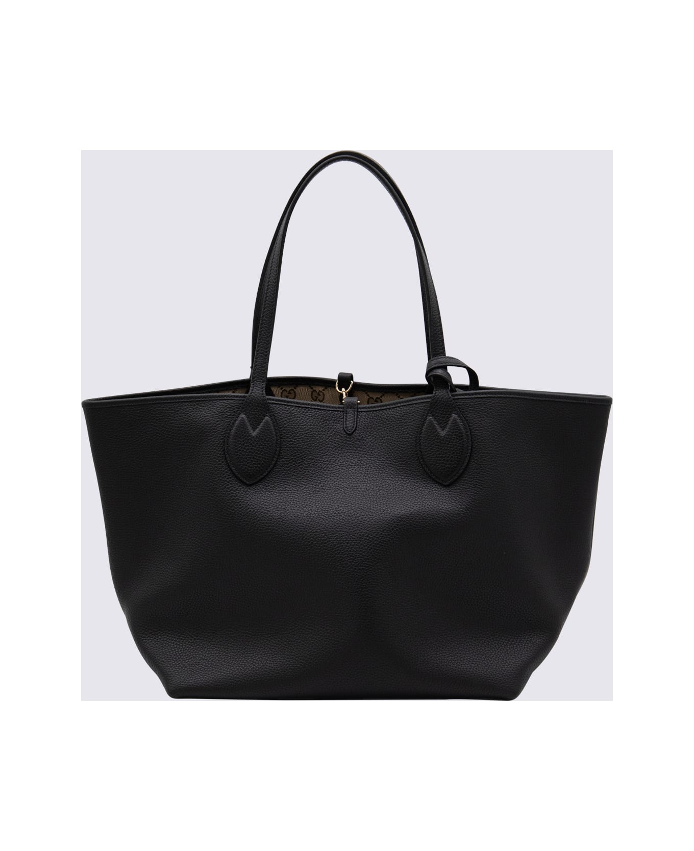 Gucci Black Leather Totissima Tote Bag