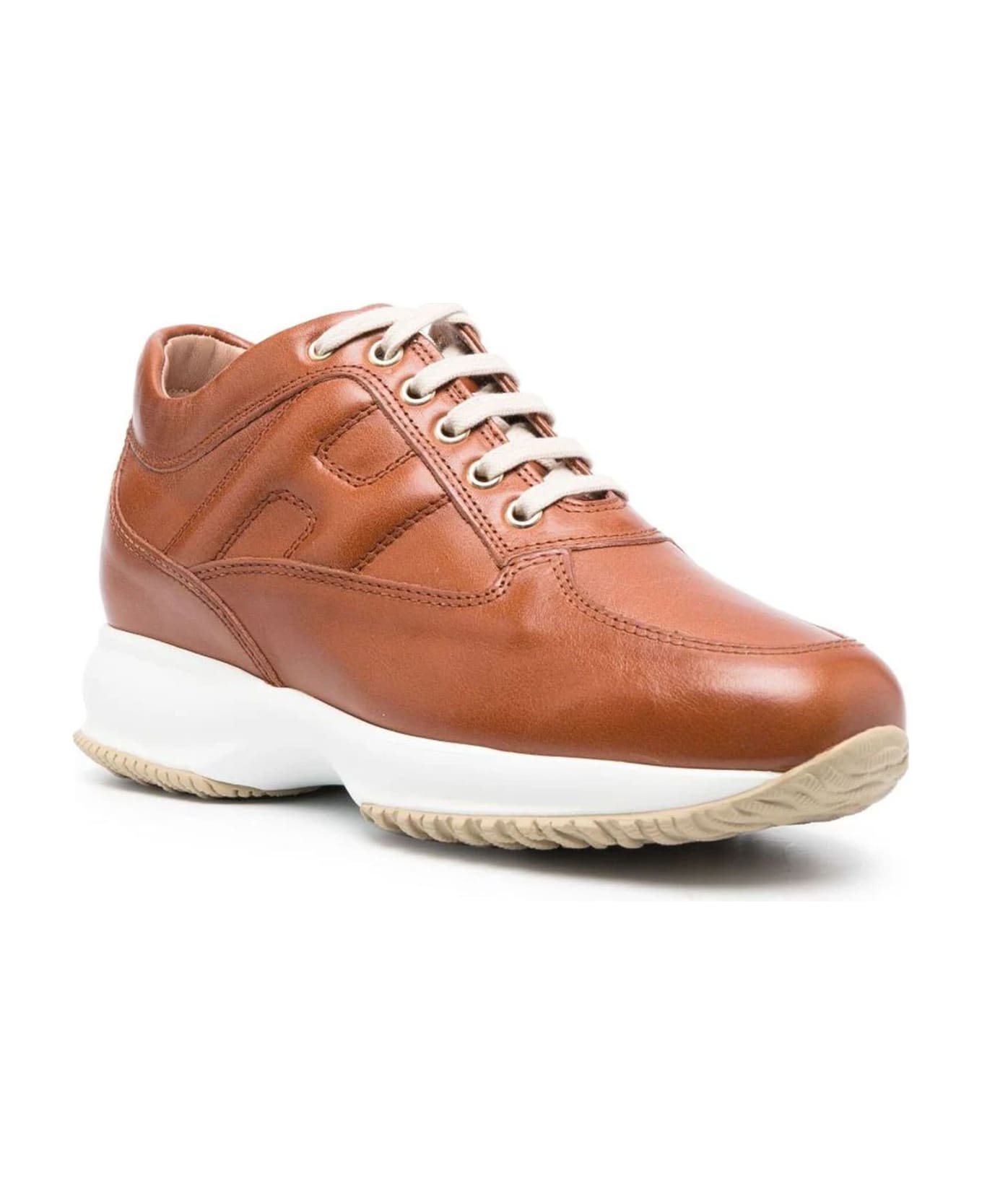 Hogan Interactive Lace-up Sneakers - Marrone