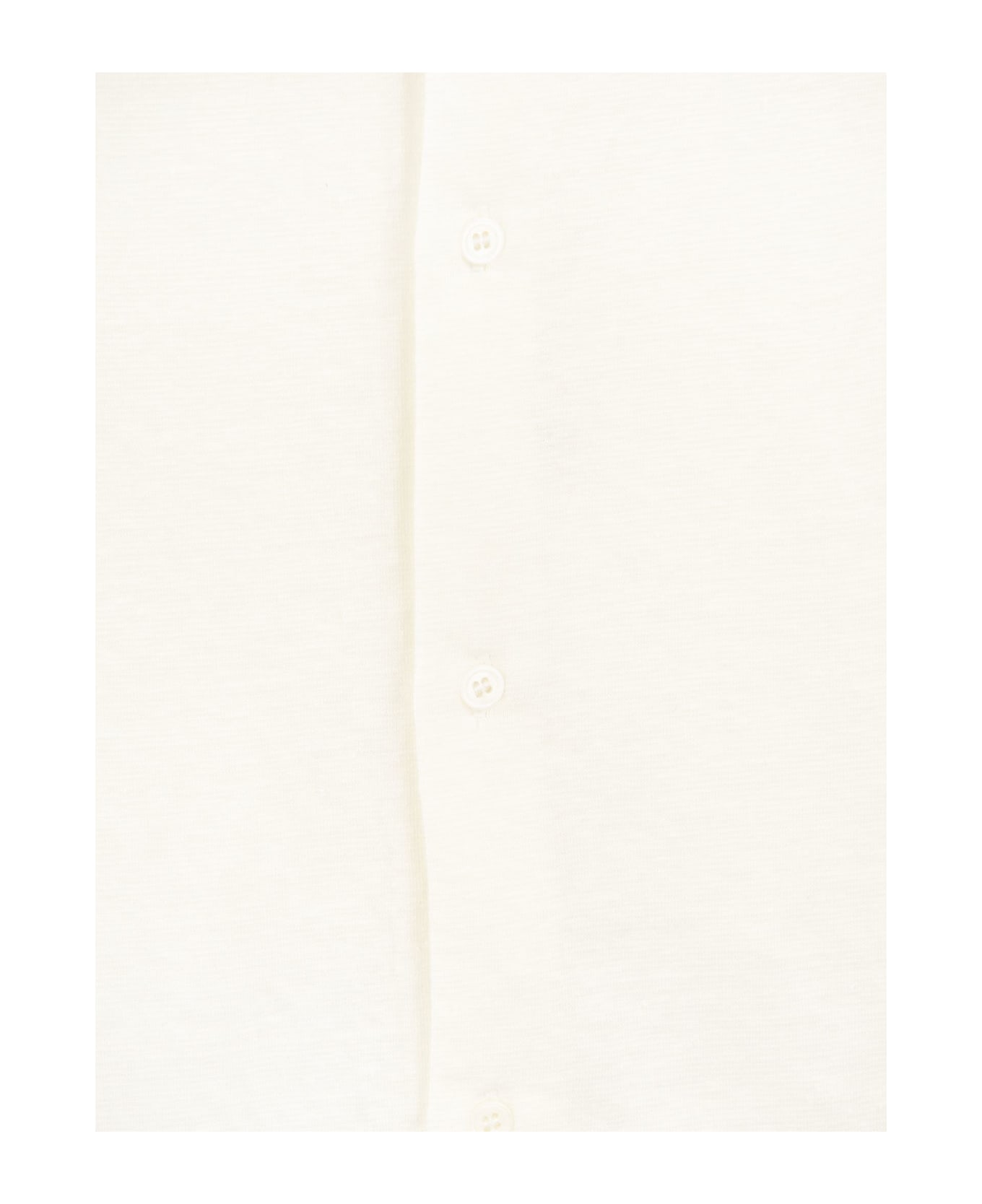 Majestic Filatures Long-sleeved Linen Shirt - White