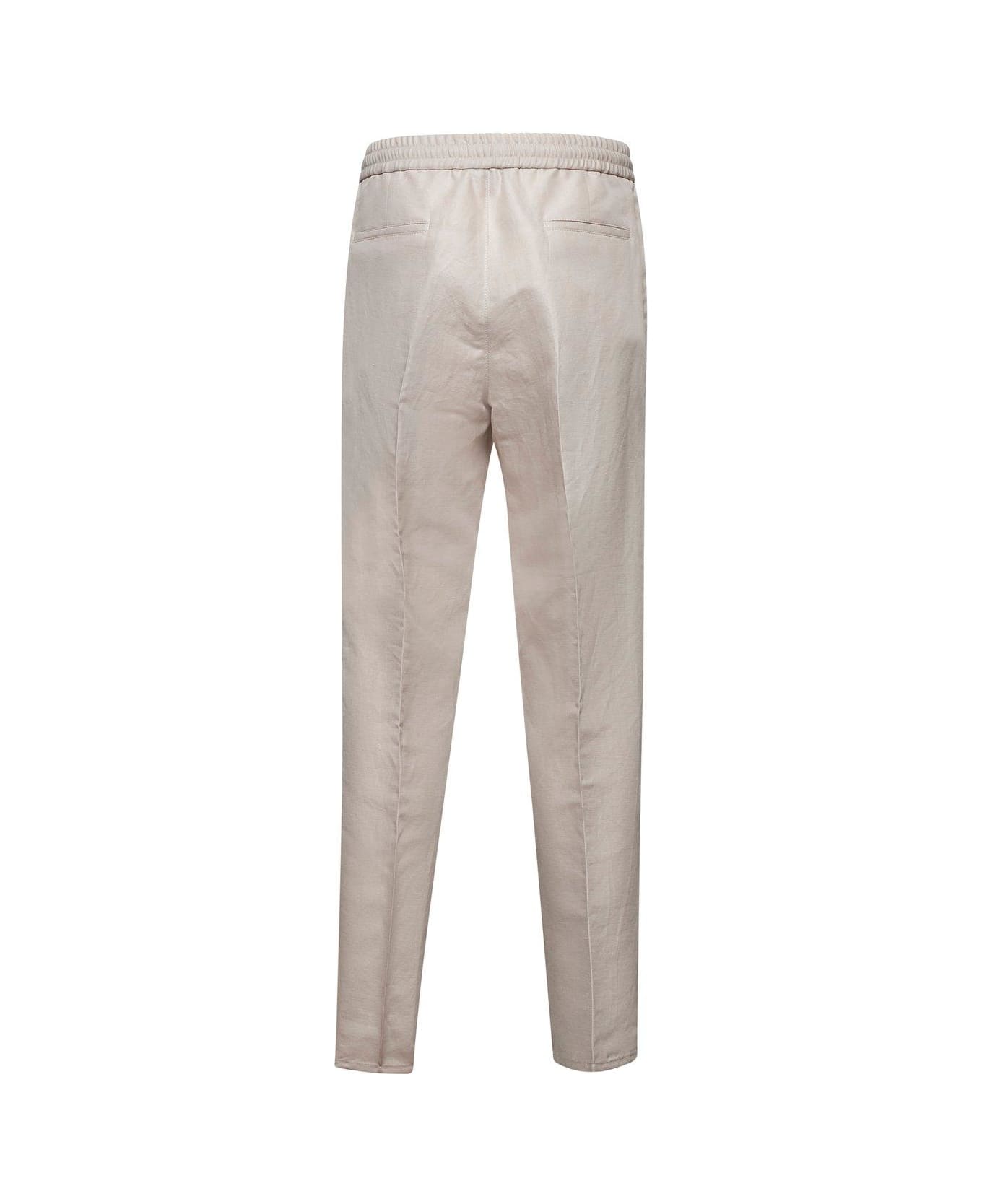 Brunello Cucinelli Drawstring Tapered Leg Trousers - Juta
