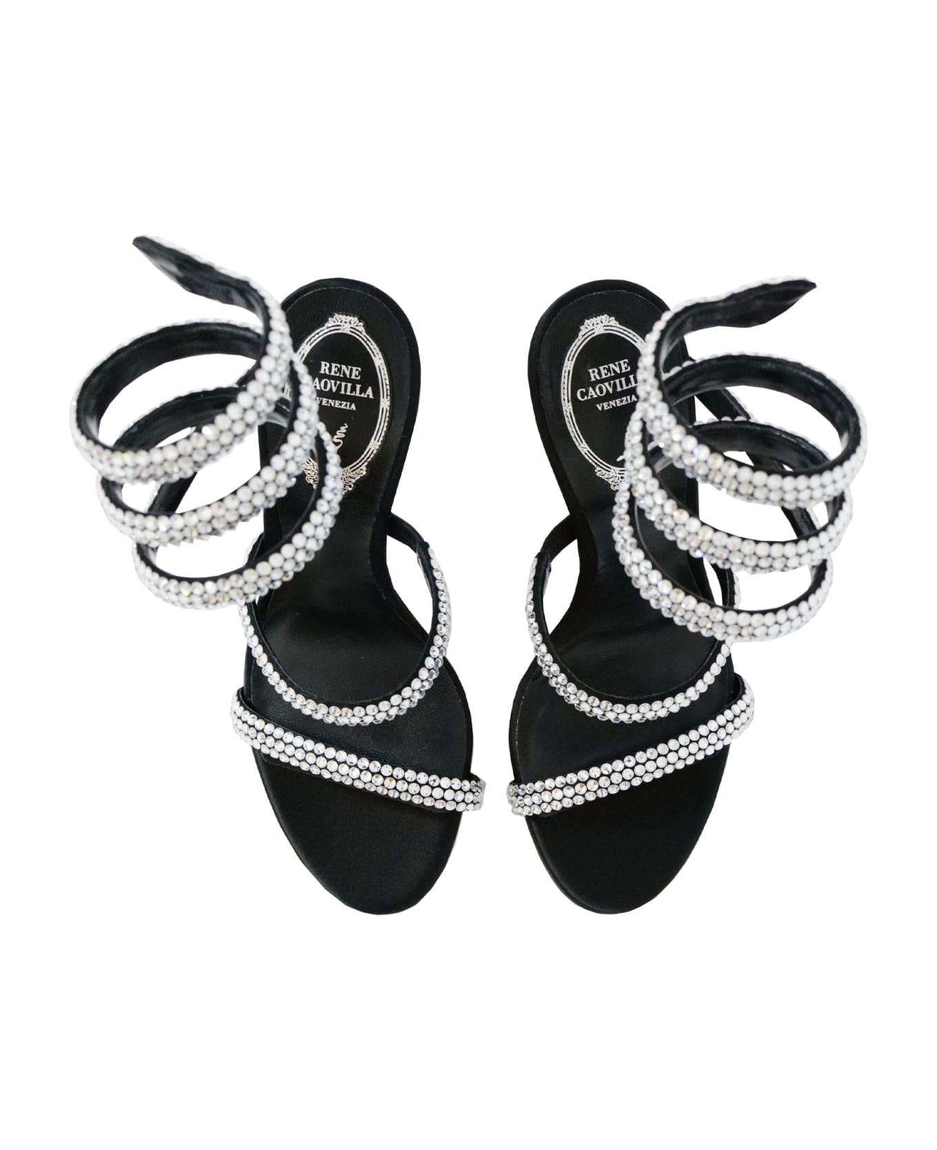 René Caovilla Heeled Sandals - Silver
