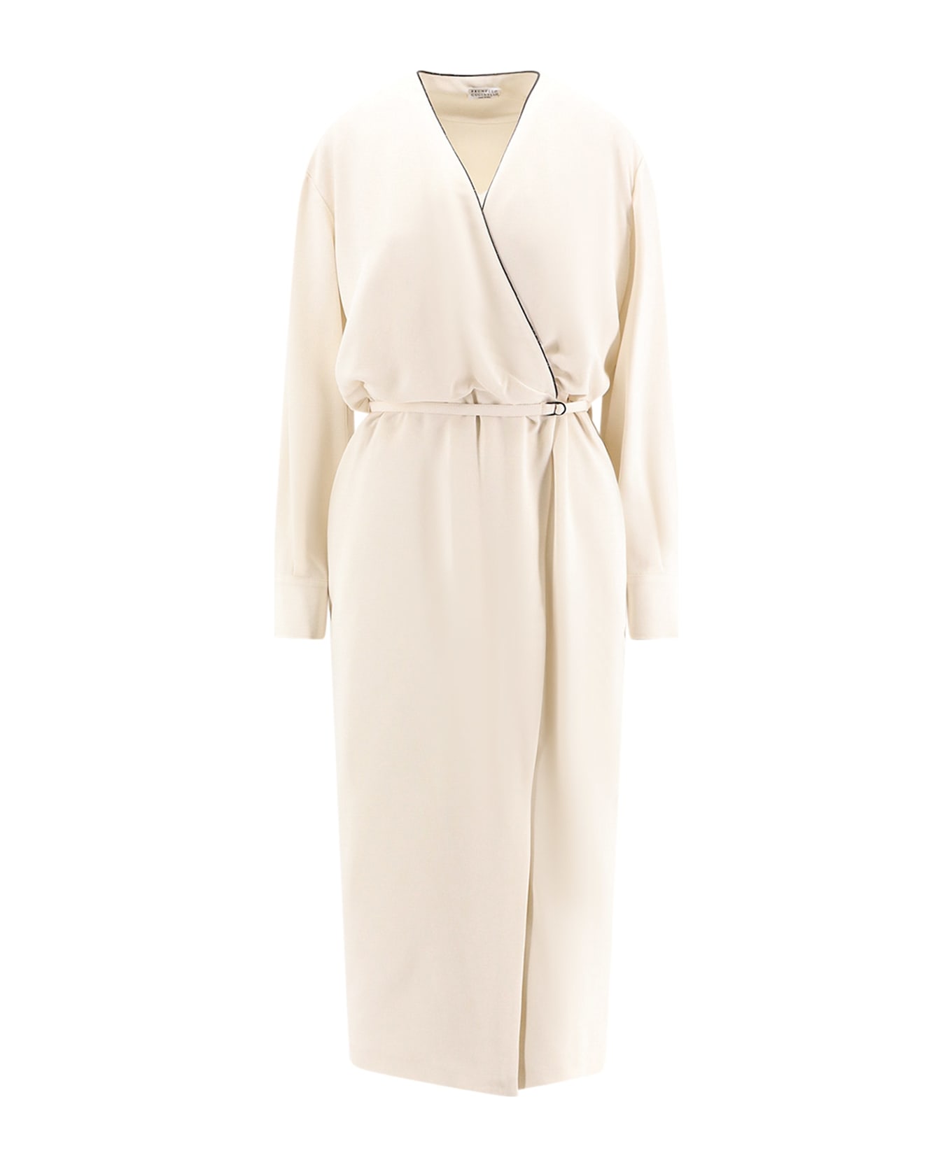 Brunello Cucinelli Silk Blend Long Dress - Purewhite