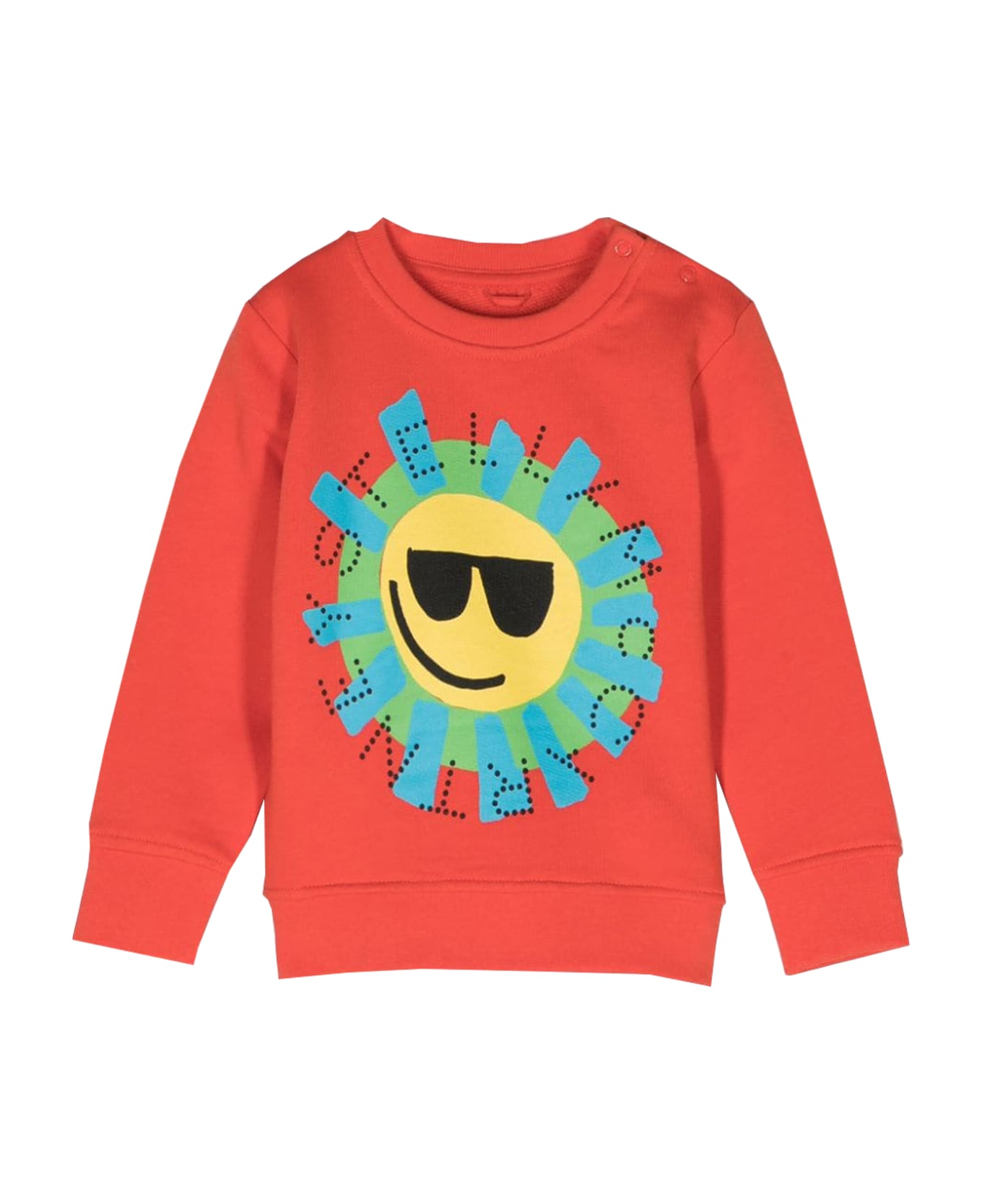 Stella McCartney Kids Cotton Sweatshirt - Red ニットウェア＆スウェットシャツ