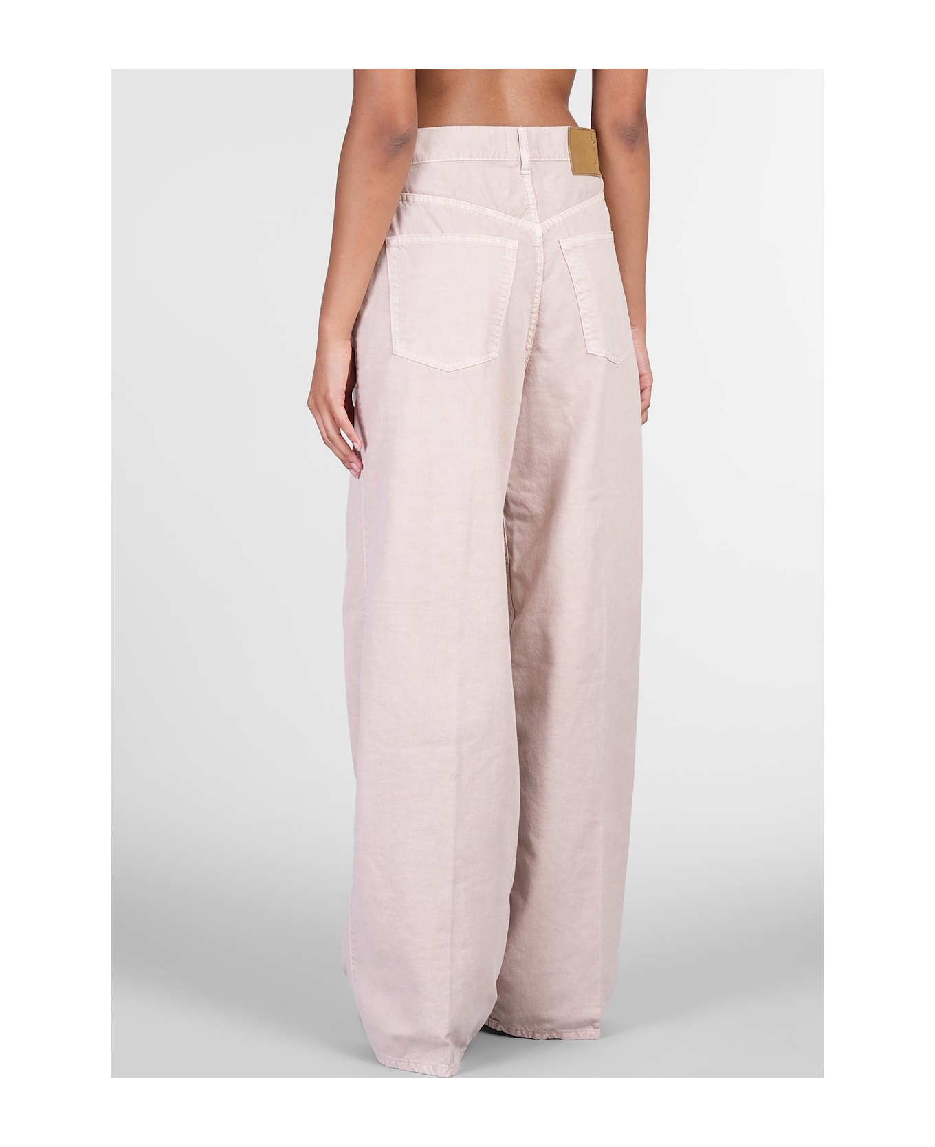 Haikure Candy Jeans In Rose-pink Cotton - rose-pink