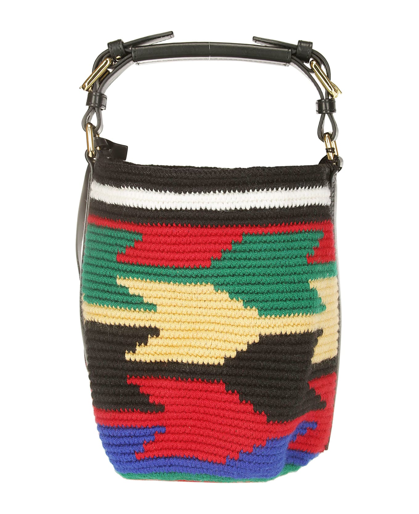 Colville Small Arrow Cylinder Bag - GREEN/RED/CREAM/BLUE